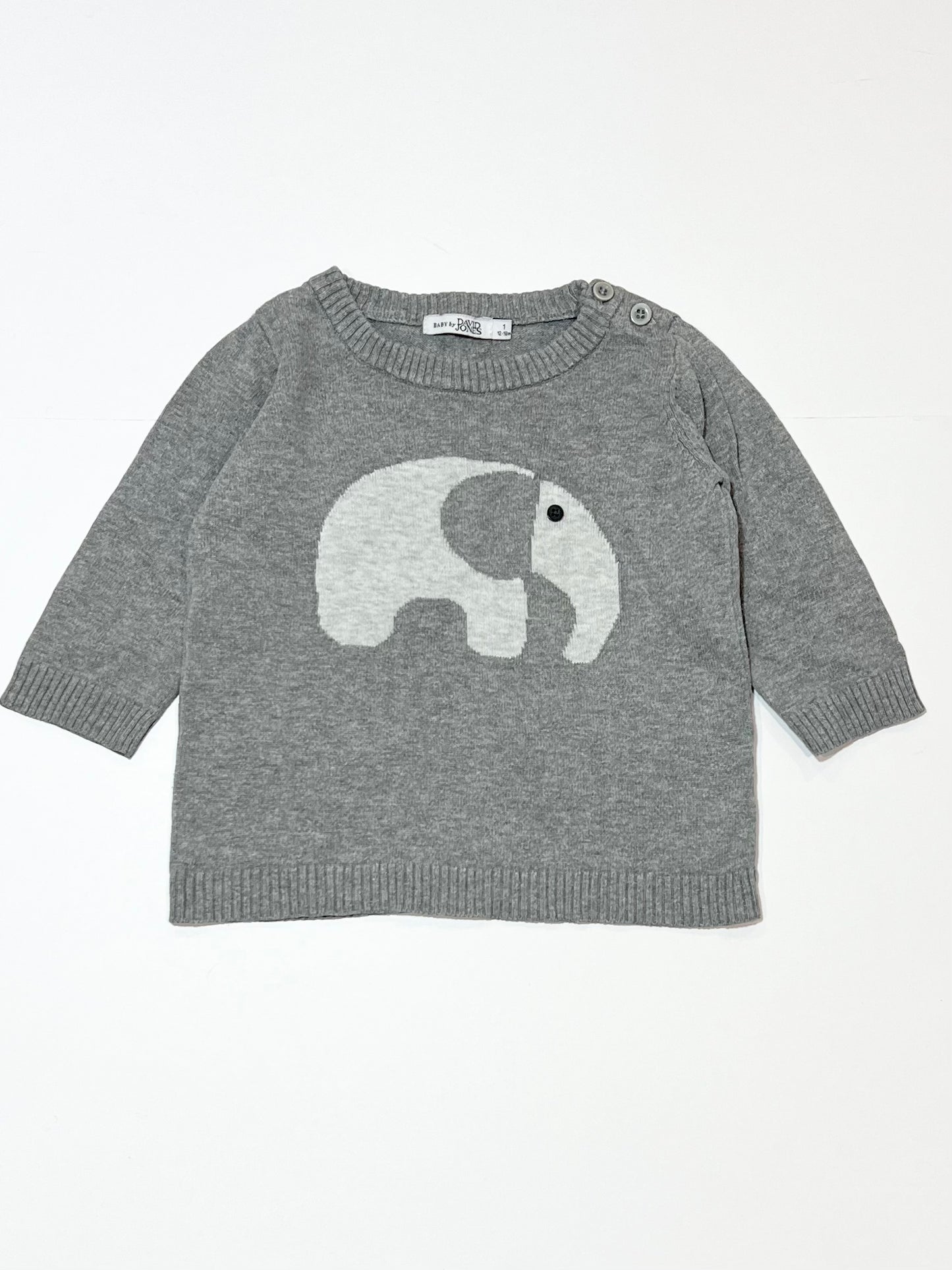 Grey elephant jumper - Size 1