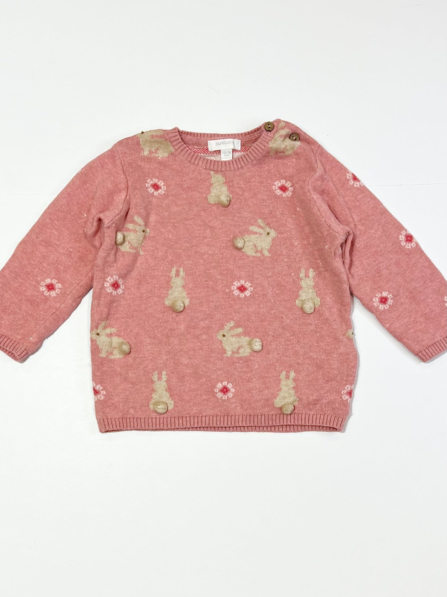 Pink bunny jumper - Size 1