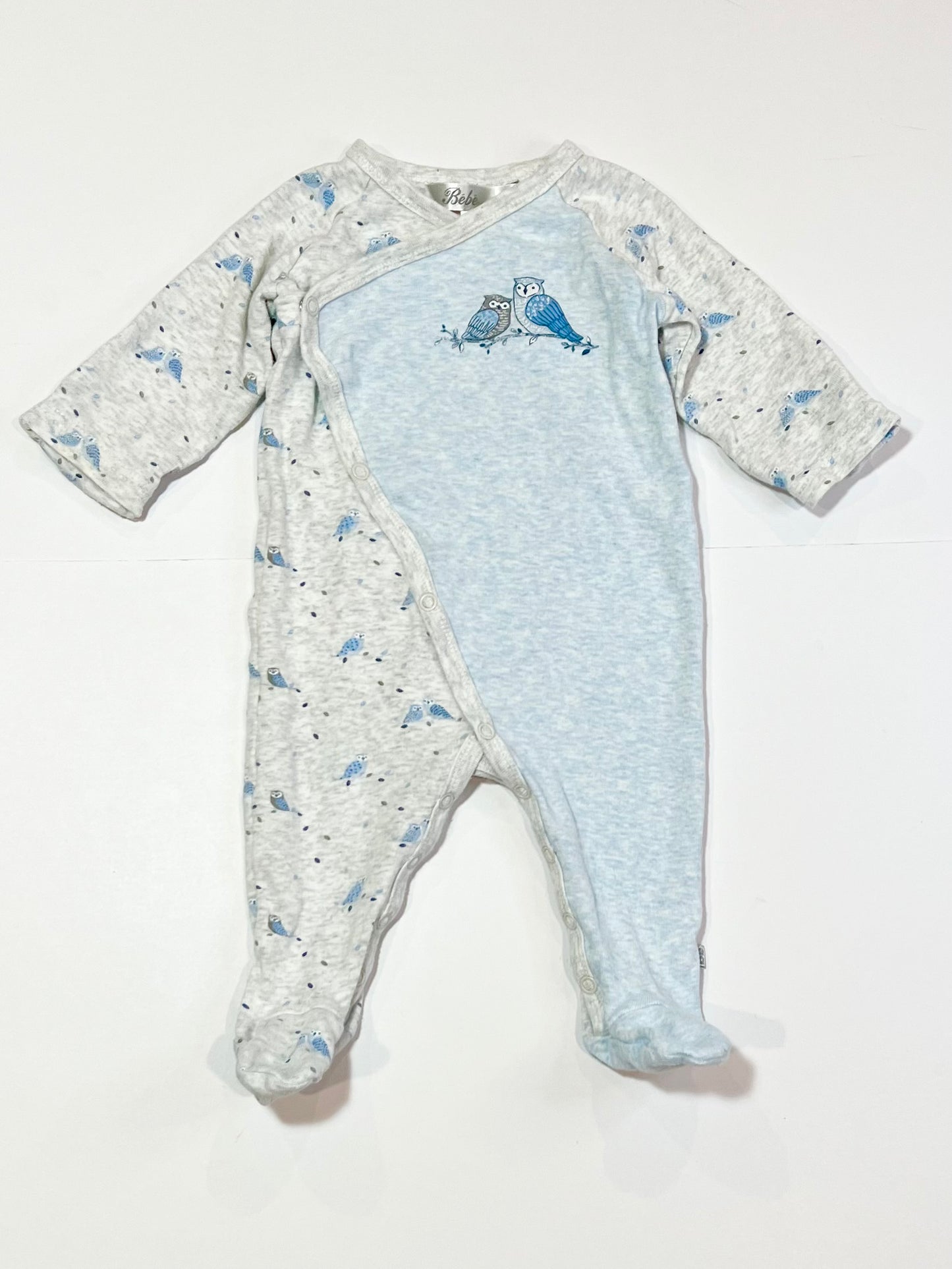 Blue owls onesie - Size 00