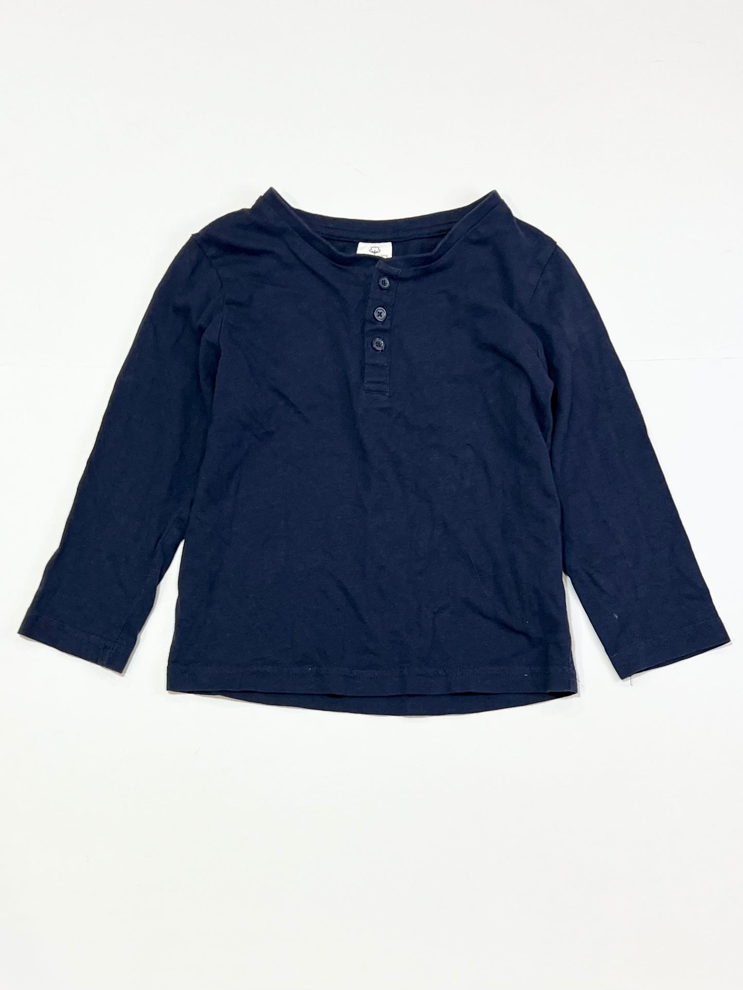 Navy henley top - Size 3