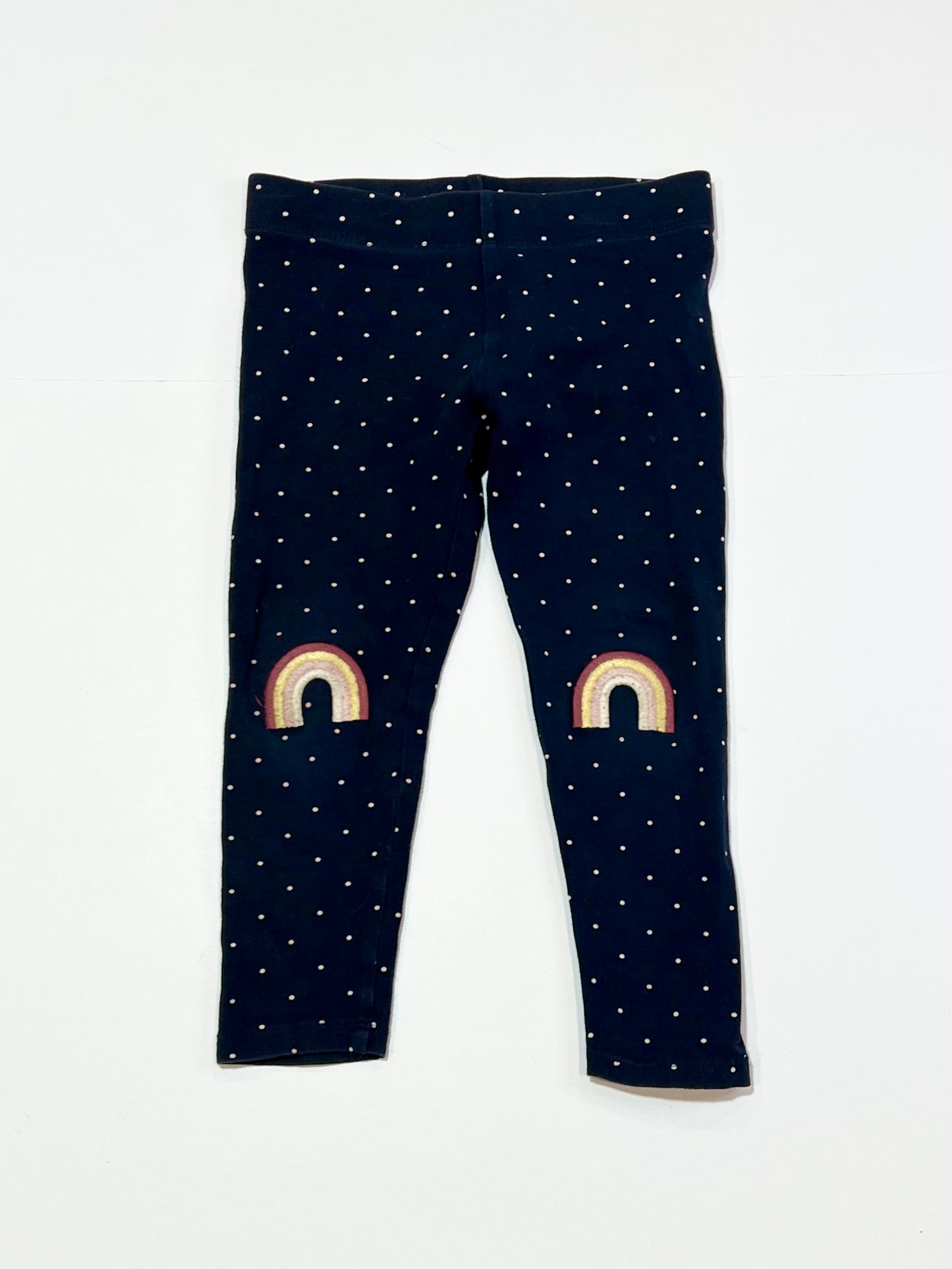 Spotty rainbow leggings - Size 3