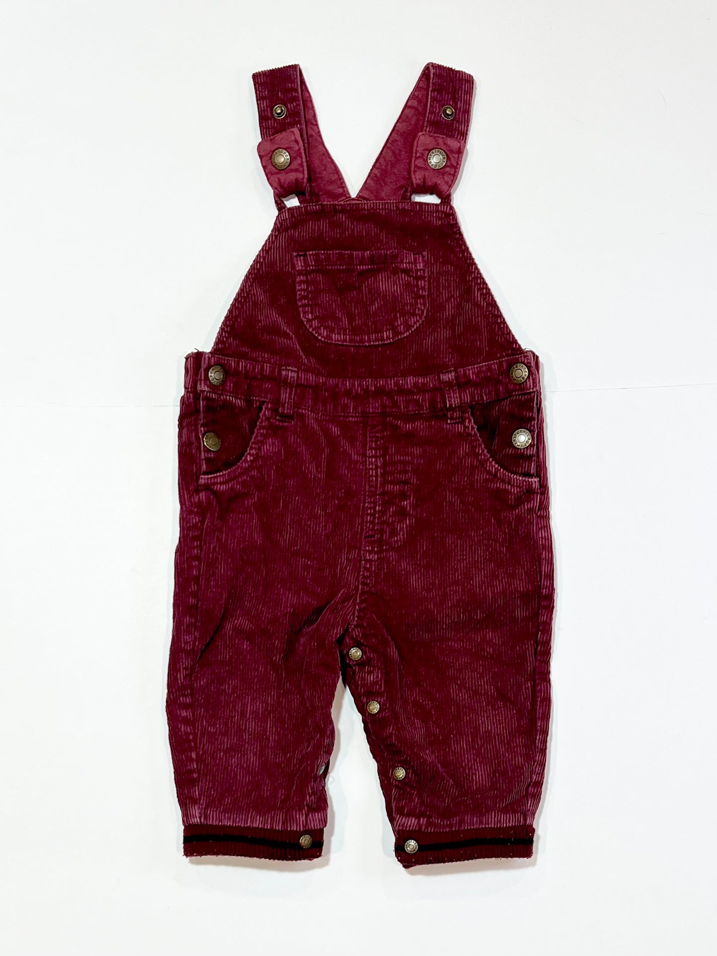 Burgandy corduroy overalls - Size 0