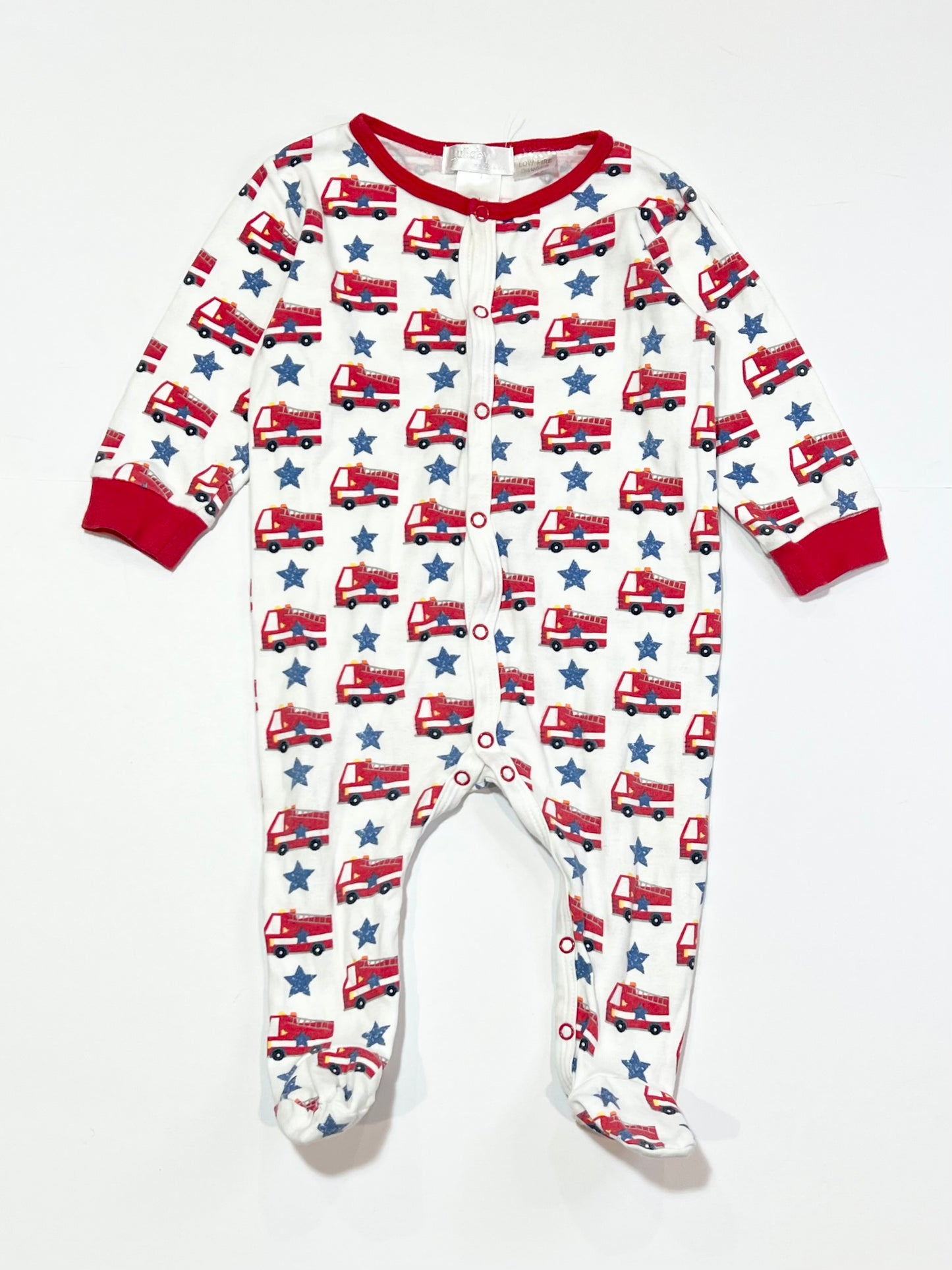 Fire truck onesie - Size 9-12 months