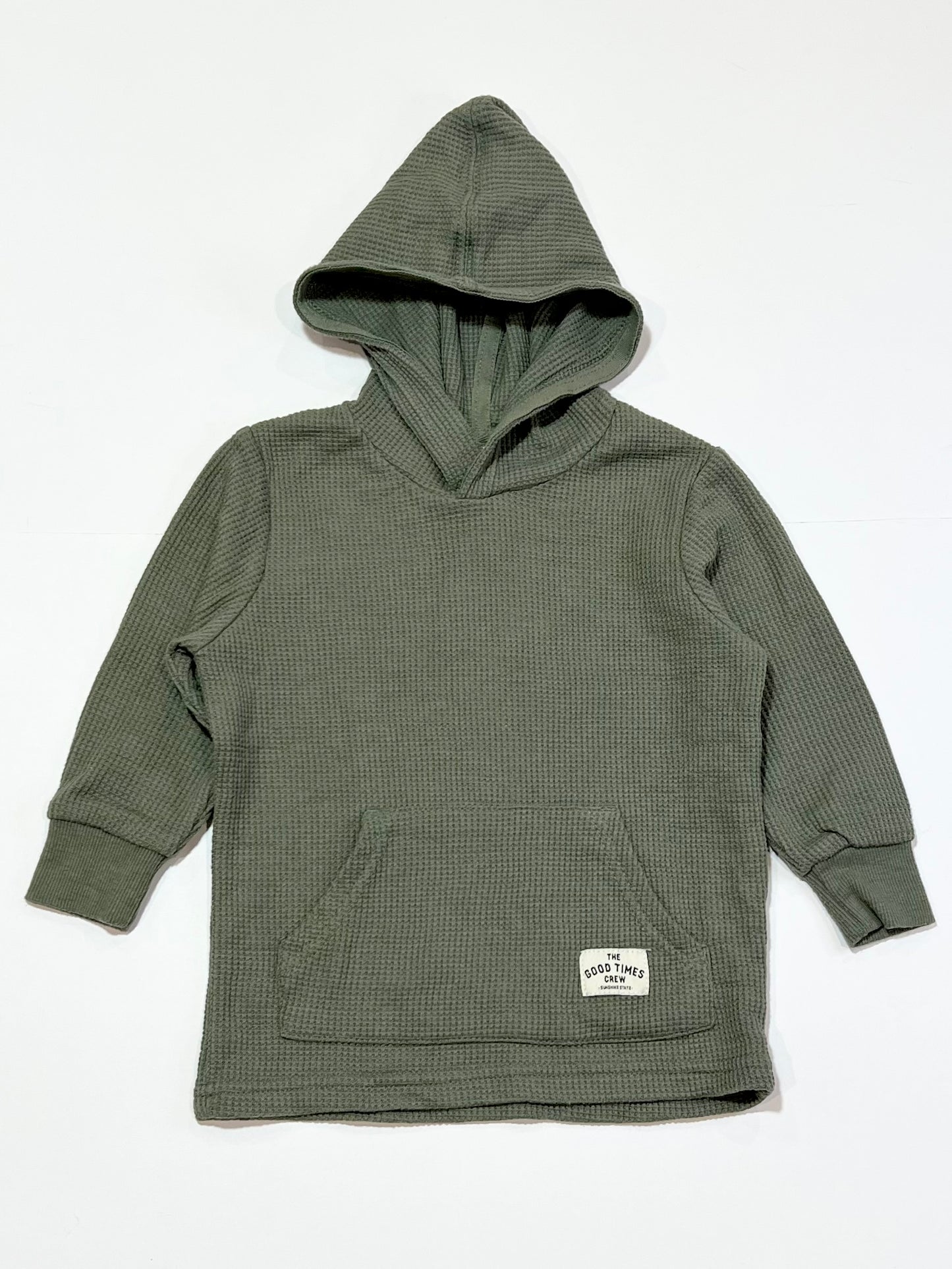 Hooded waffle top - Size 2