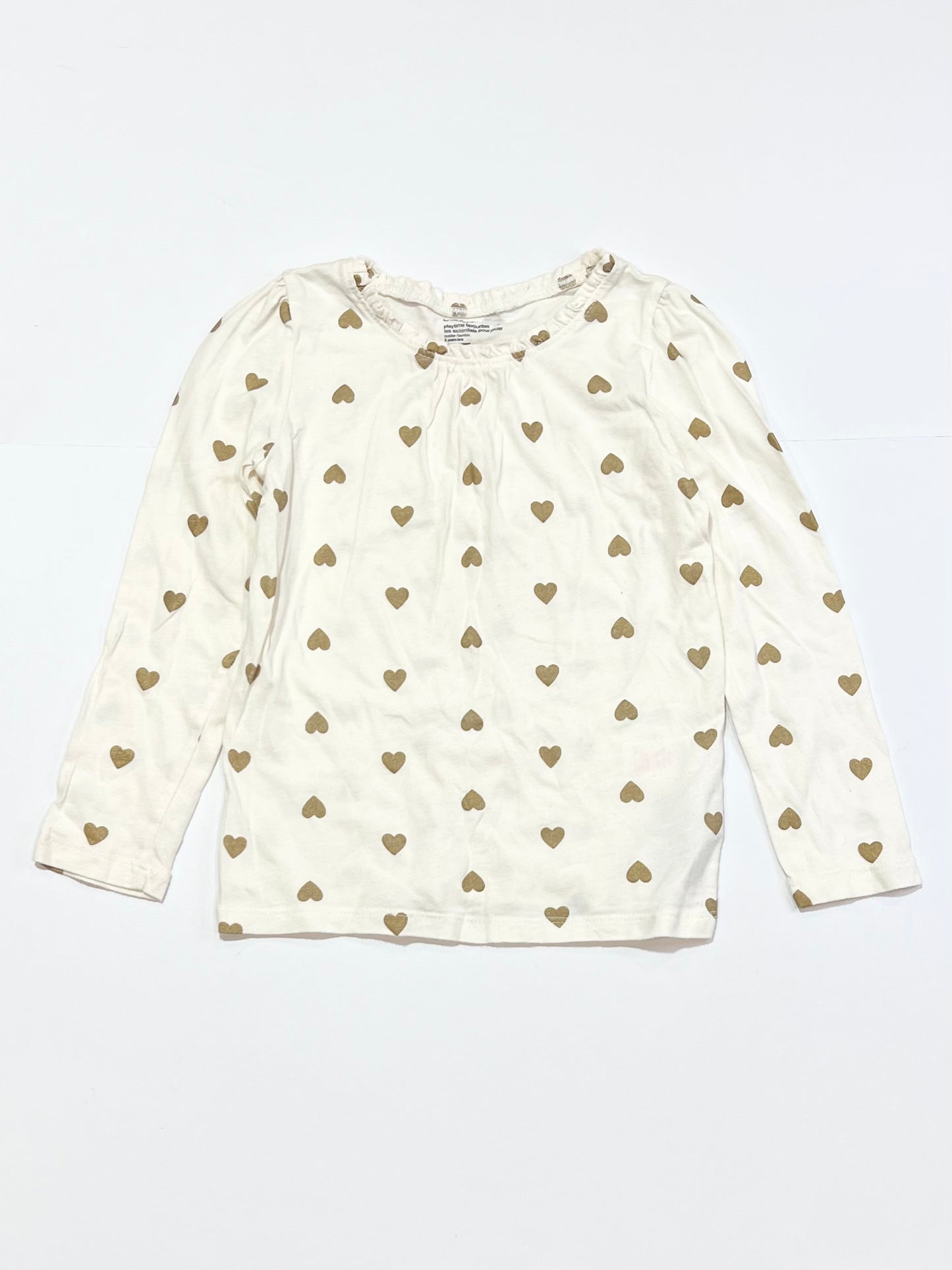 Gold hearts top - Size 4-5