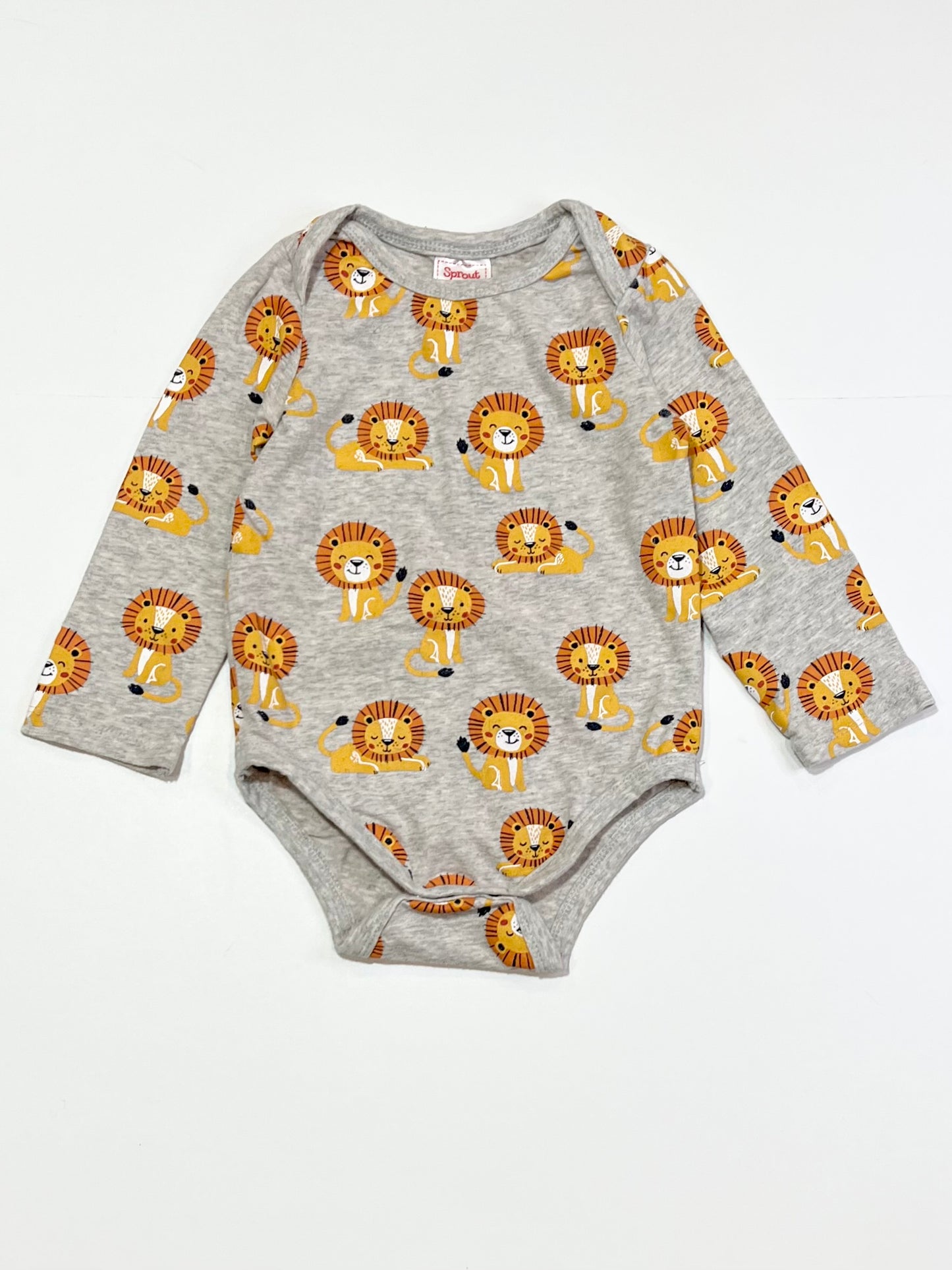 Grey lions bodysuit - Size 1