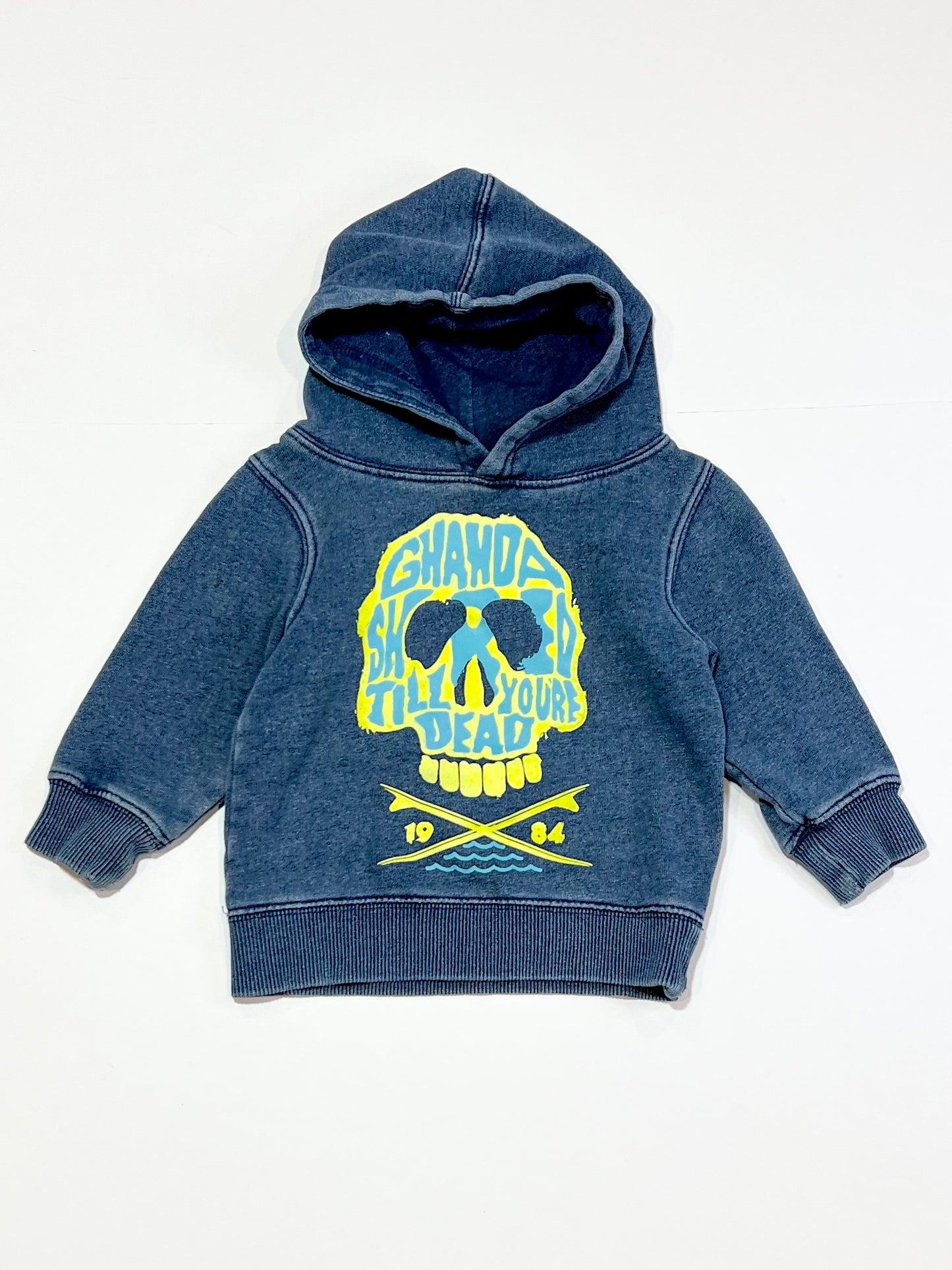 Blue skull hoodie - Size 1-2
