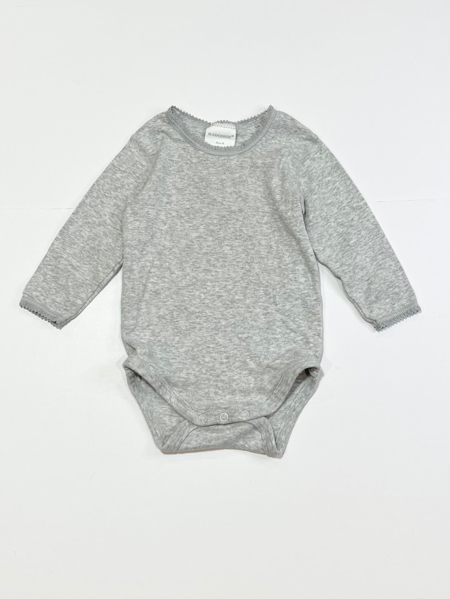 Grey lace trim bodysuit - Size 0