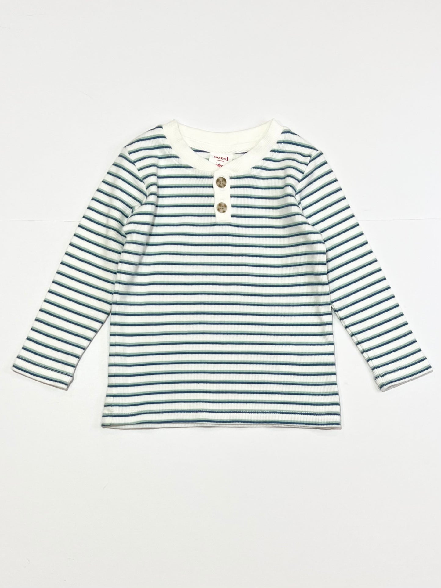 Ribbed henley top - Size 0