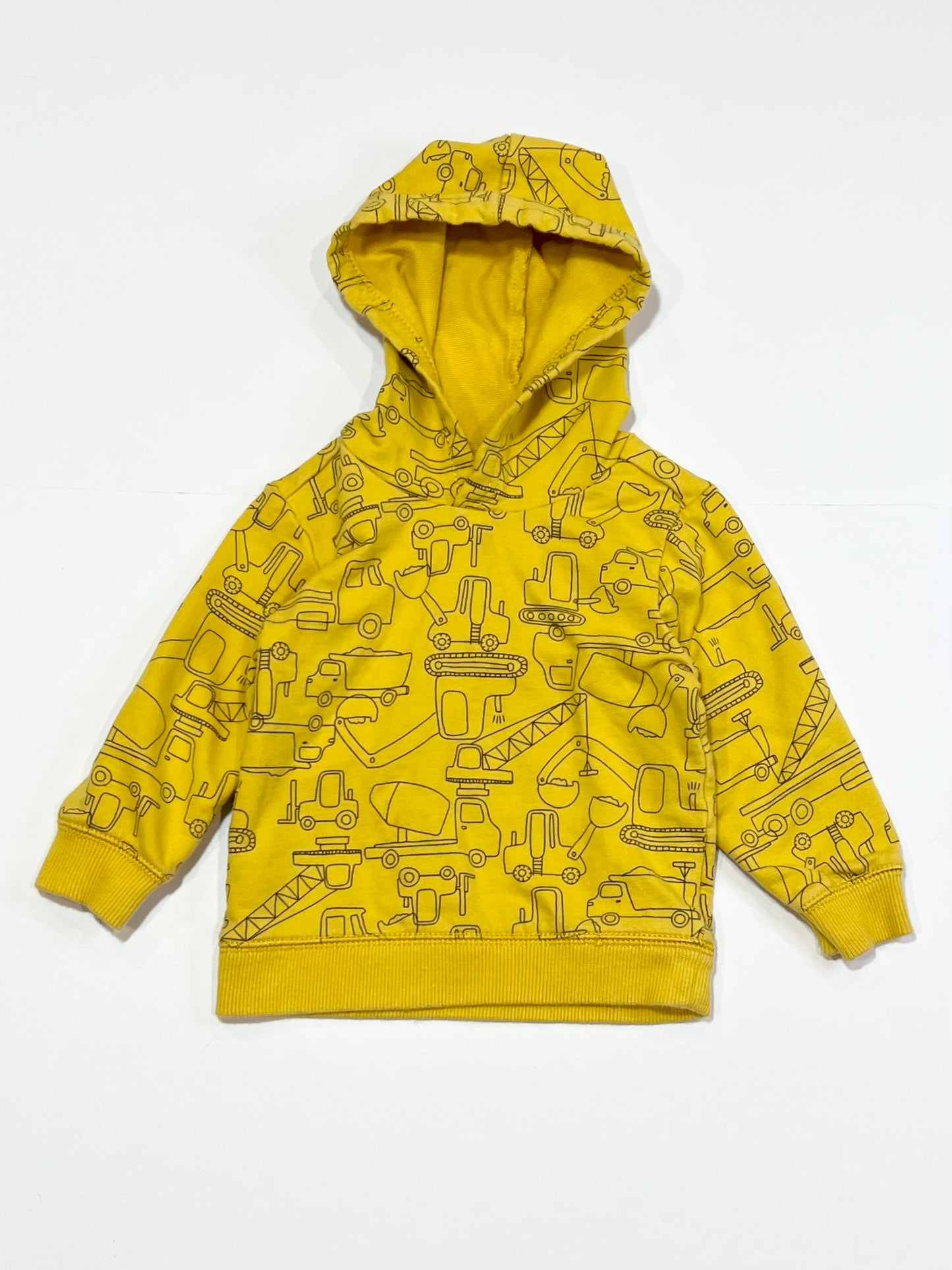 Yellow diggers hoodie - Size 9-12 months