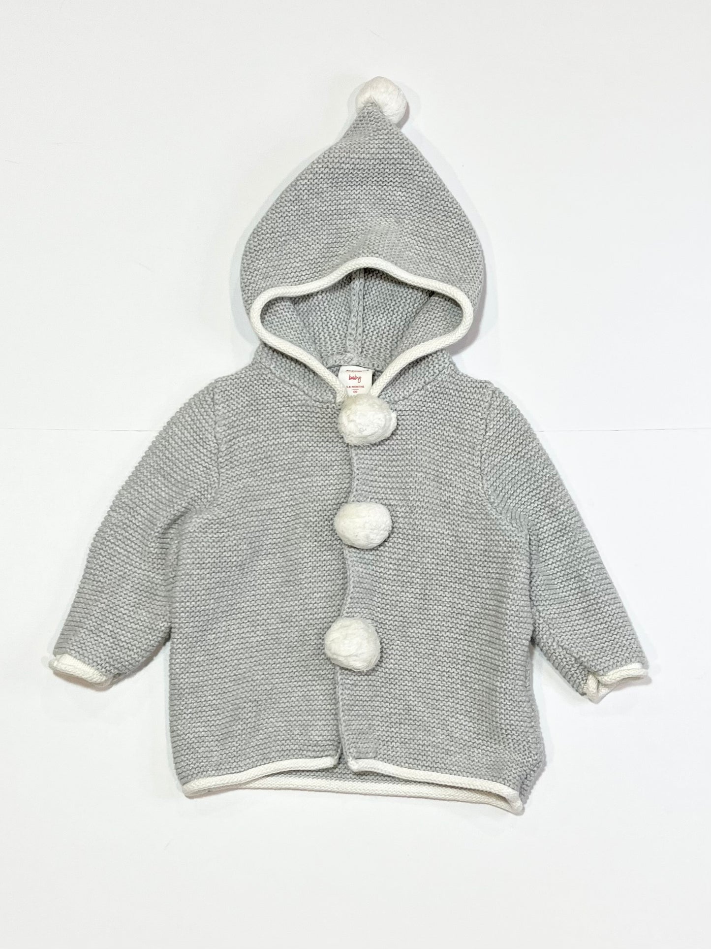 Grey knit pompom jacket - Size 00