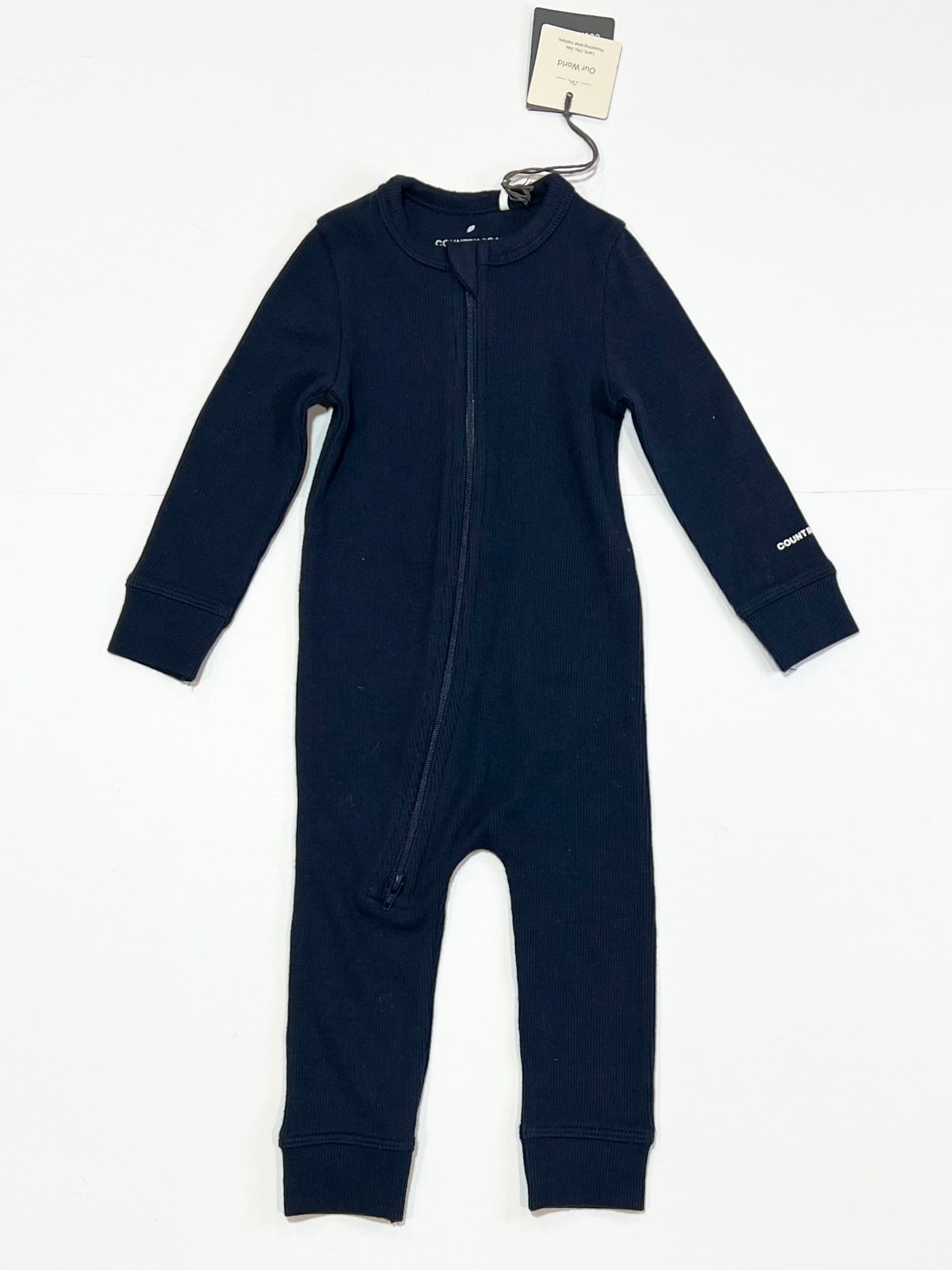 Navy ribbed onesie brand new - Size 00