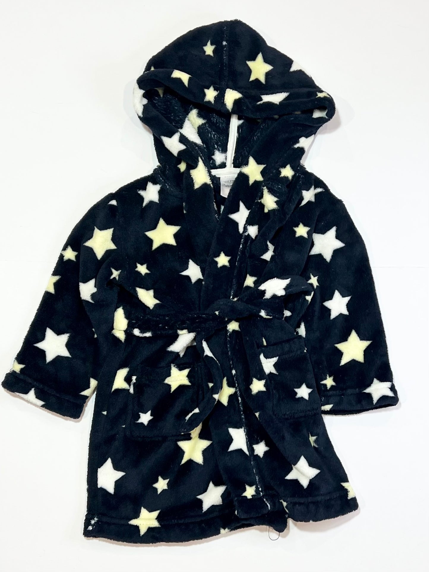 Navy stars dressing gown - Size 2