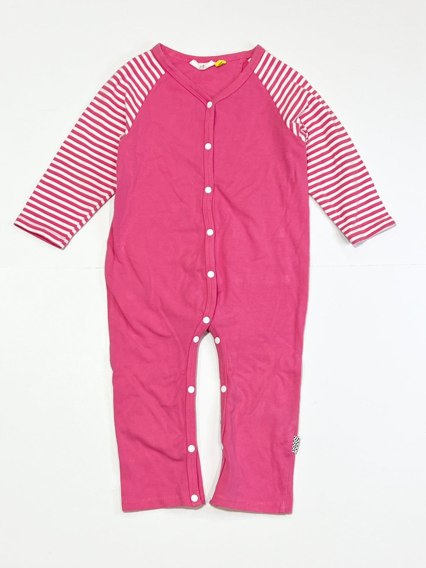 Pink striped onesie - Size 1