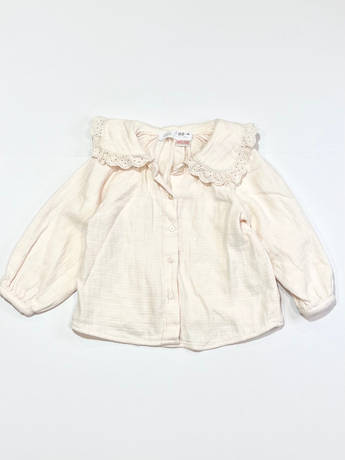 Woven cotton collared top - Size 1