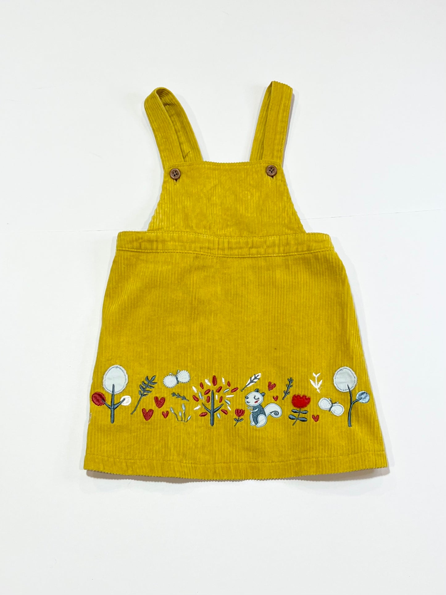 Mustard corduroy pinafore - Size 1