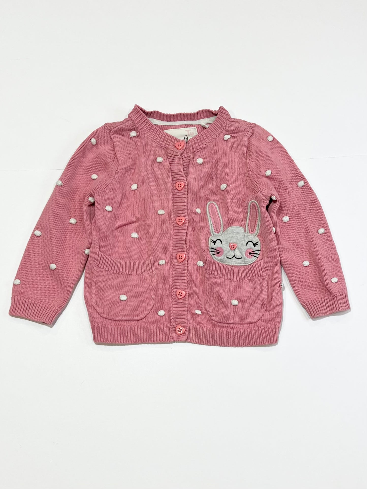 Pink bunny cardigan - Size 1