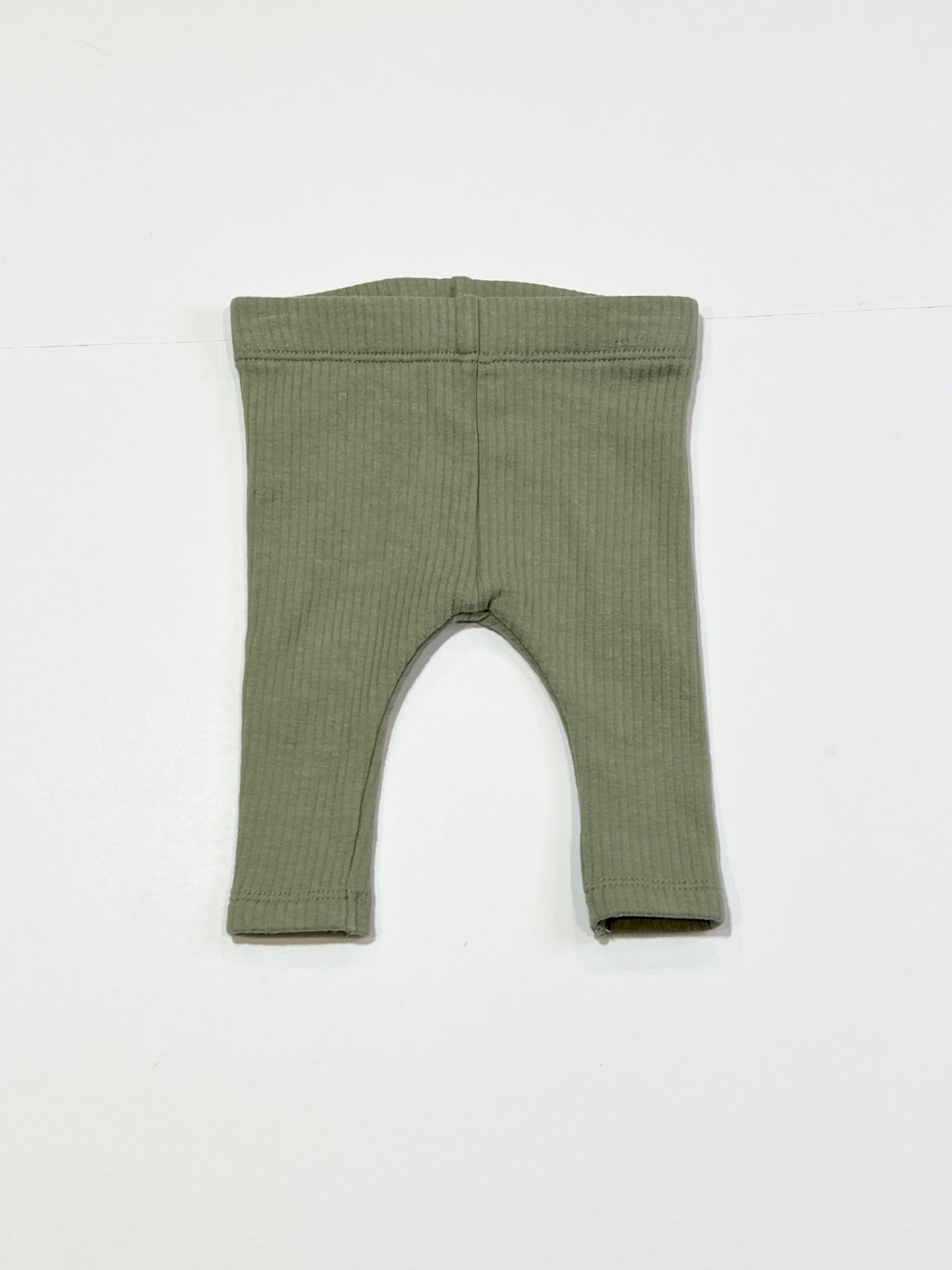 Green ribbed leggings - Size 0000