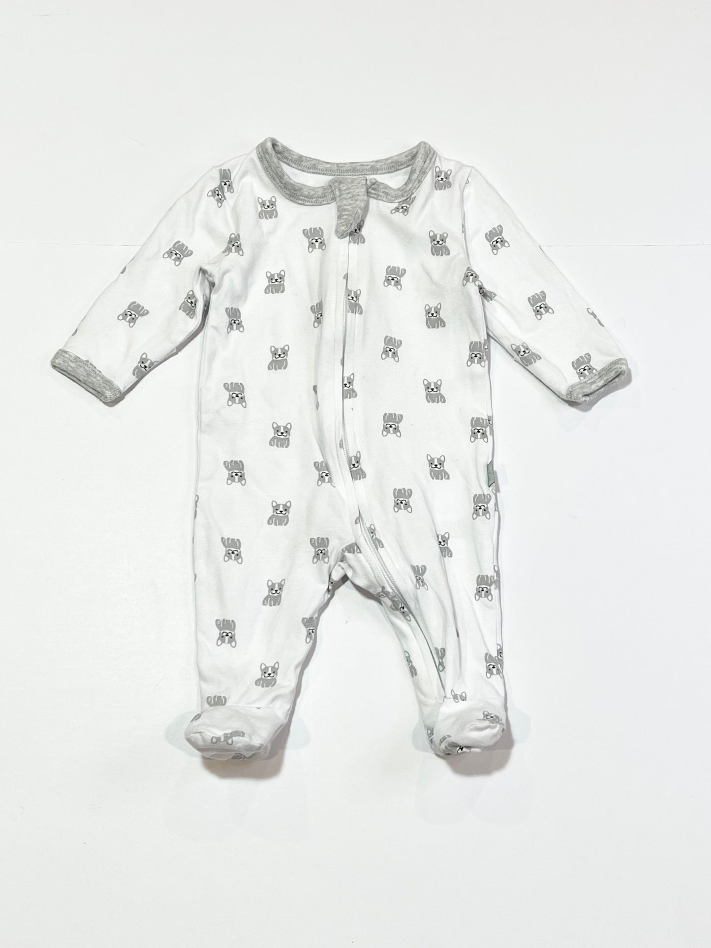 Bulldog zip onesie - Size 0000