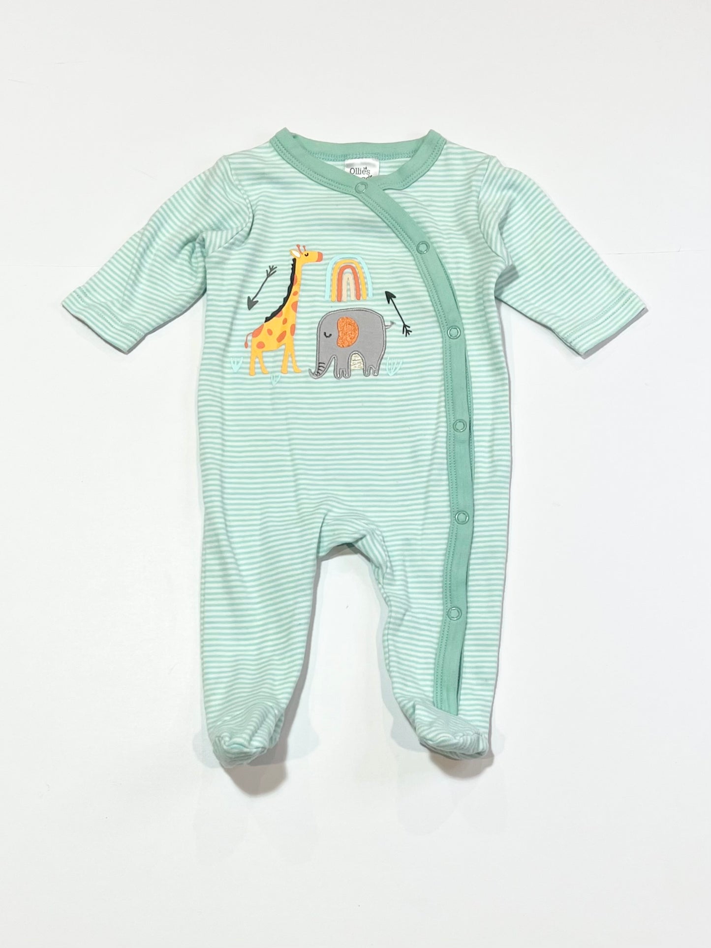 Green animals onesie - Size 0000