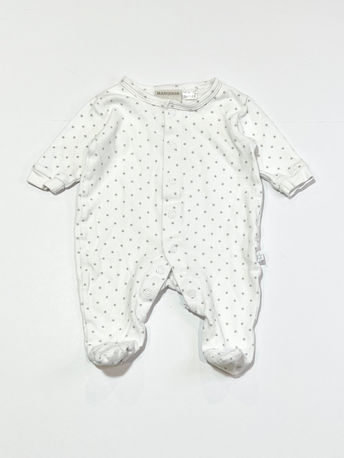 Grey stars onesie - Size 0000