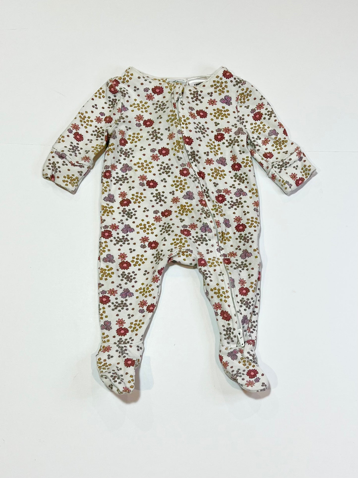 Floral zip onesie - Size 0000