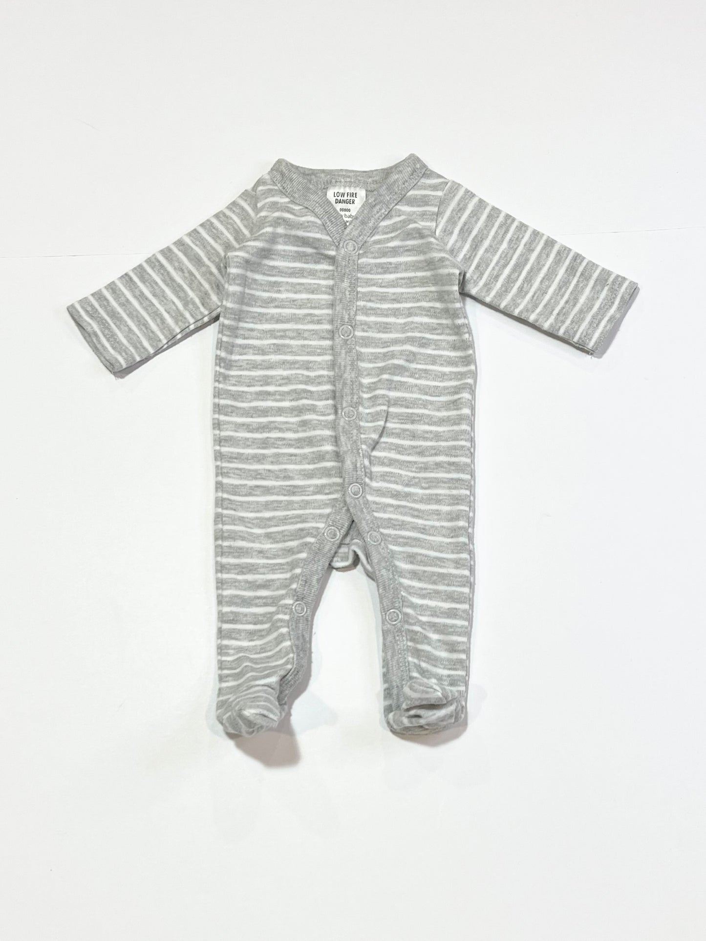 Grey striped onesie - Size 00000