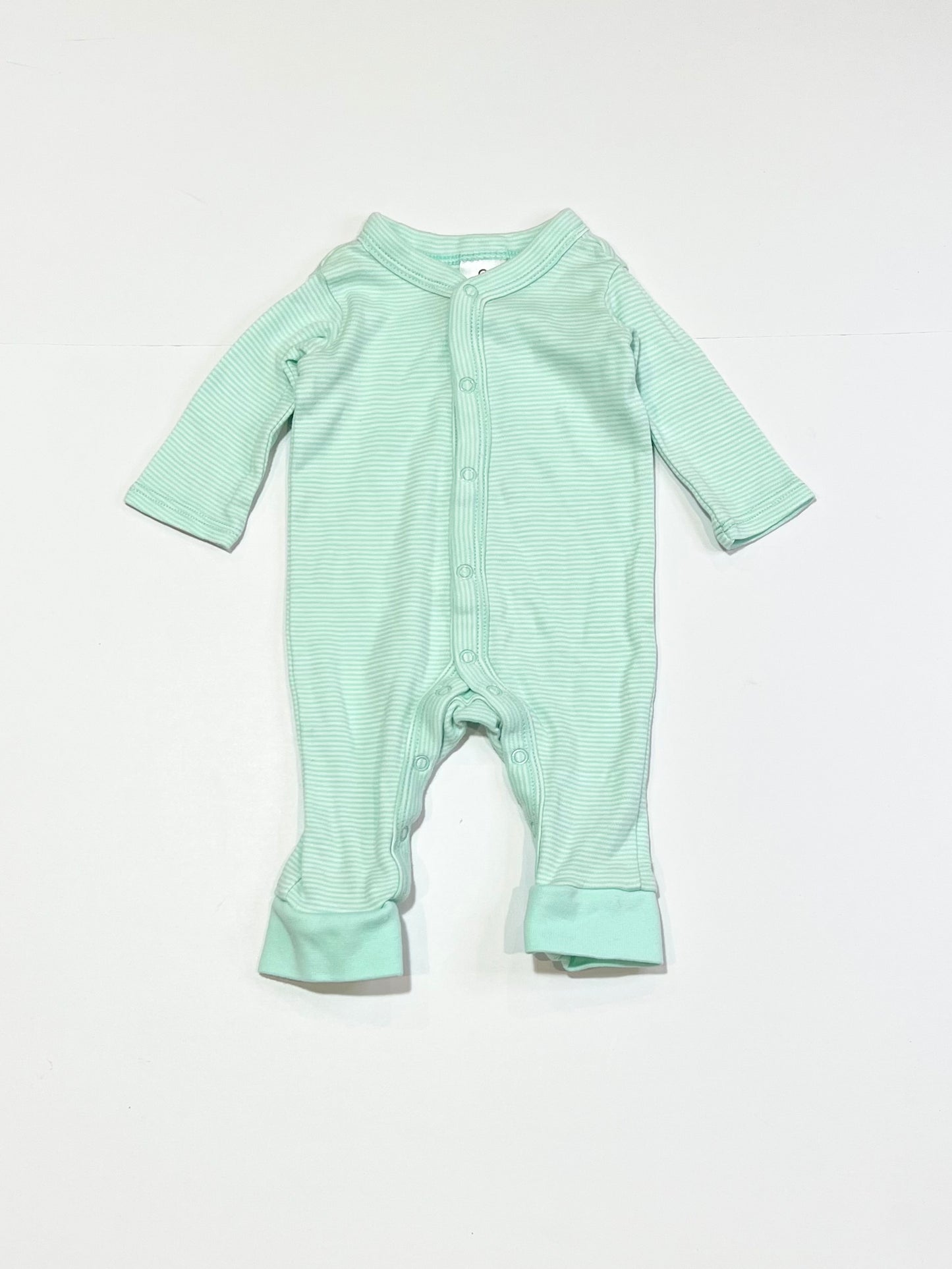 Green striped onesie - Size 00000