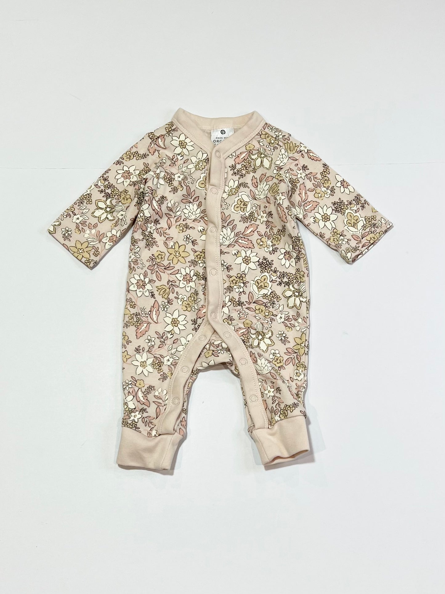 Pink floral onesie - Size 00000