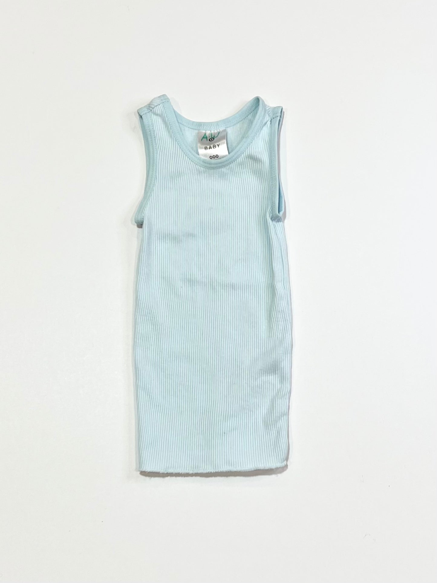 Blue ribbed singlet - Size 000
