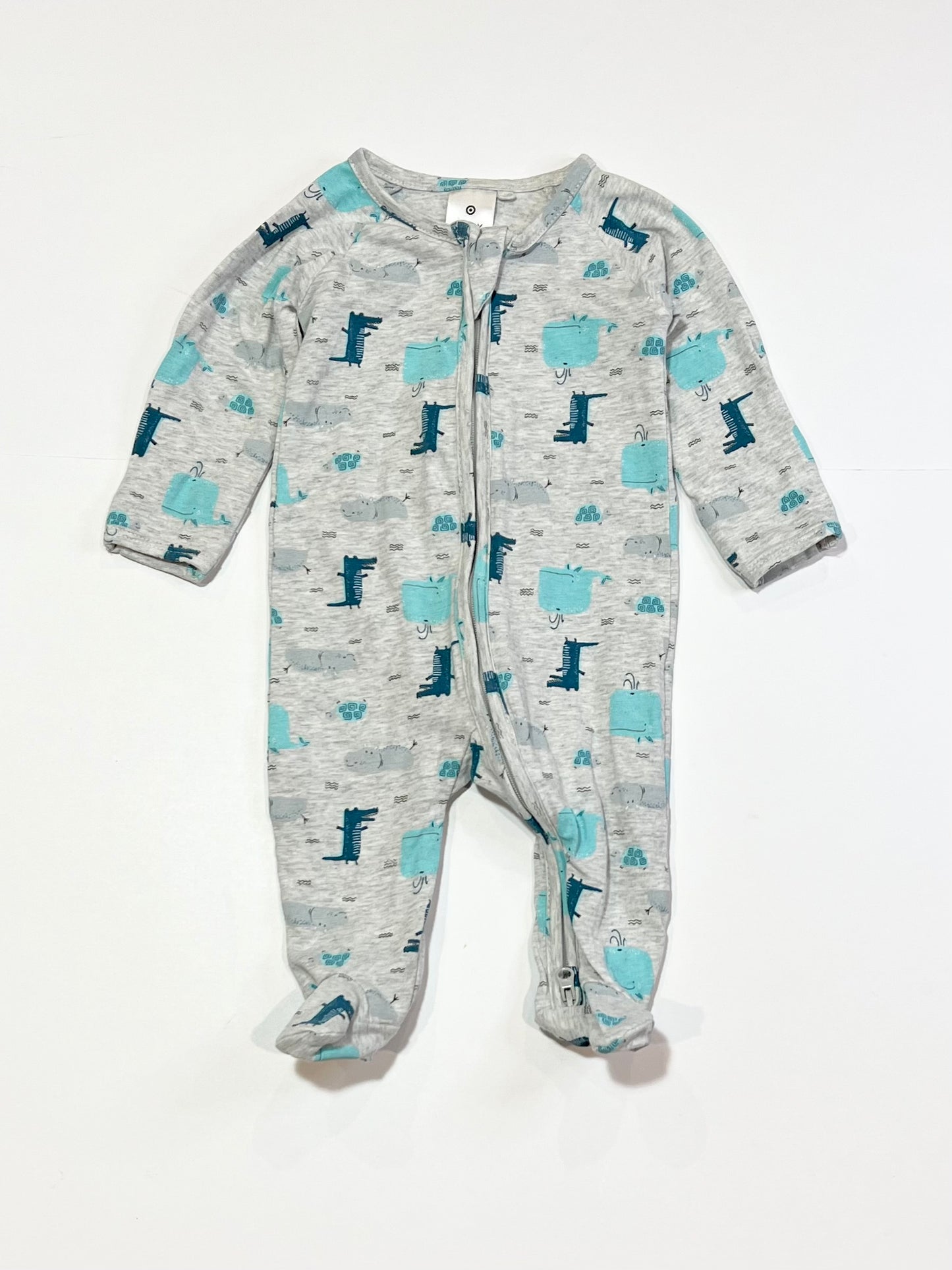 Water animals zip onesie - Size 000