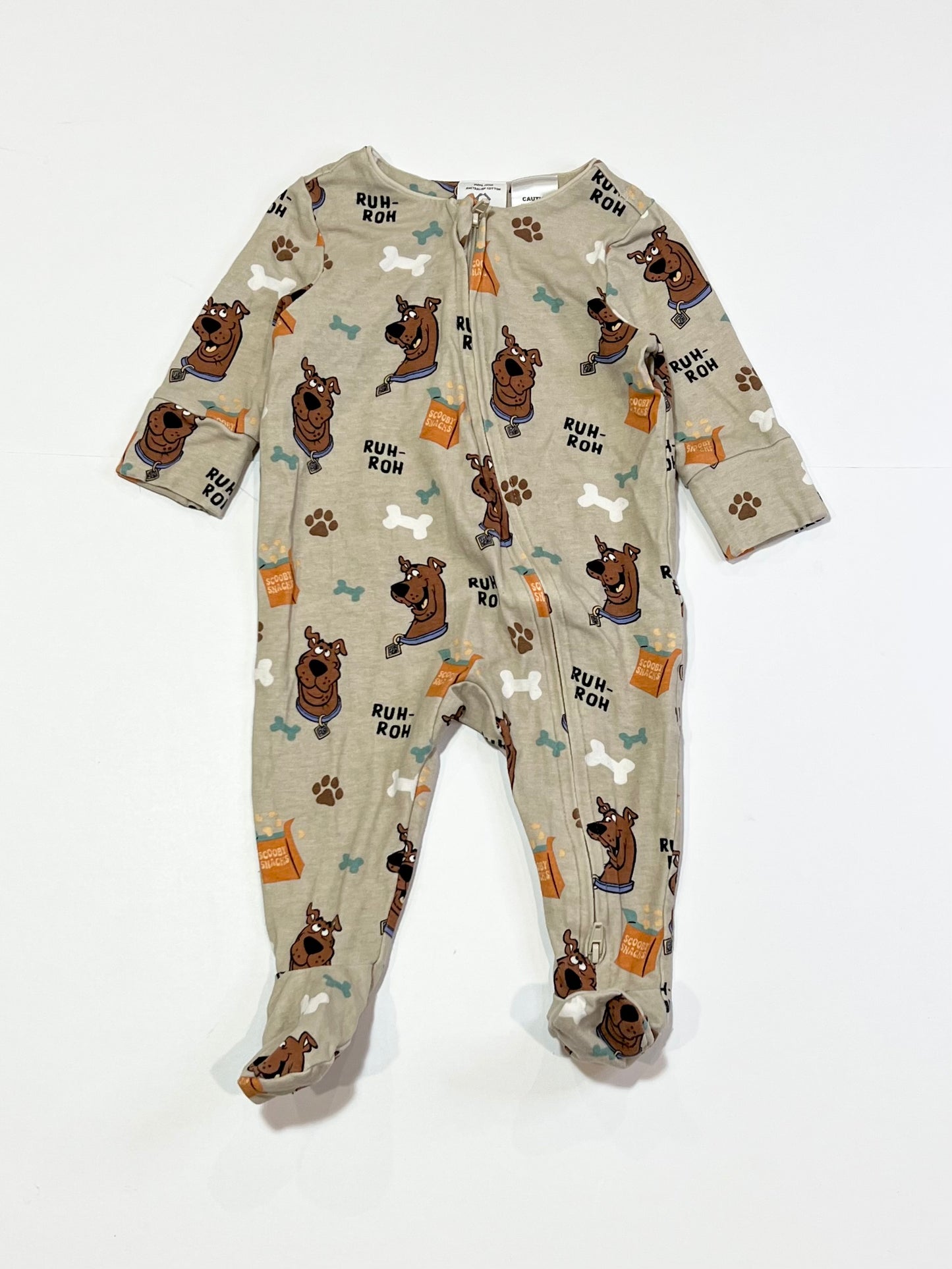 Scooby Doo zip onesie - Size 000