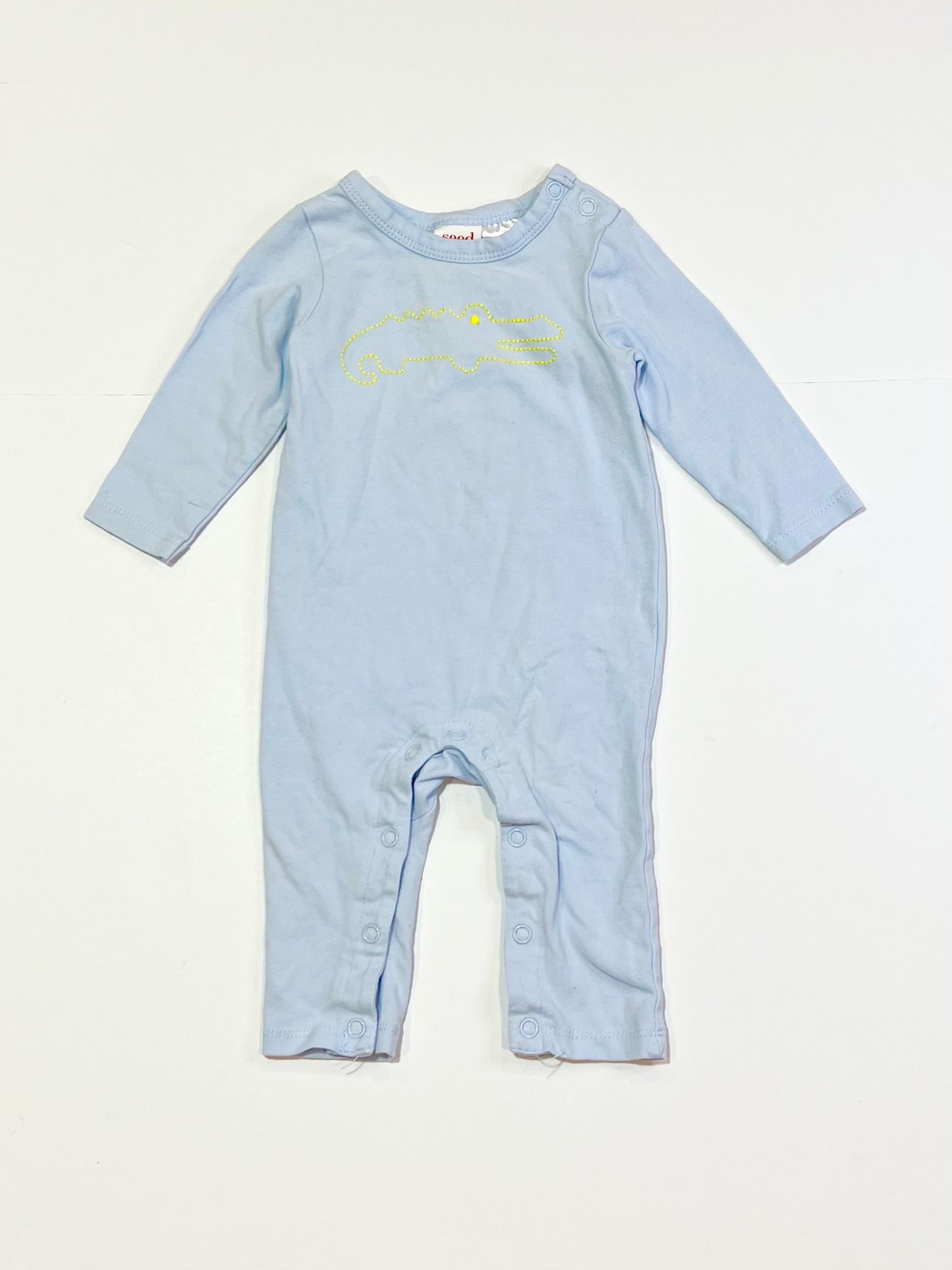 Blue crocodile onesie - Size 000