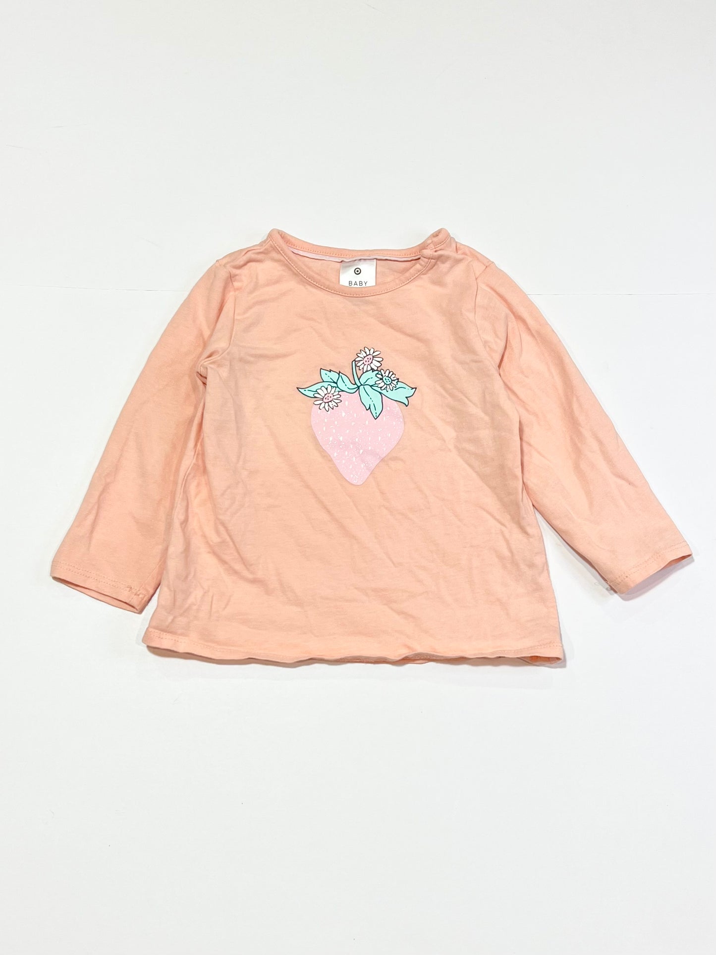 Pink strawberry top - Size 0