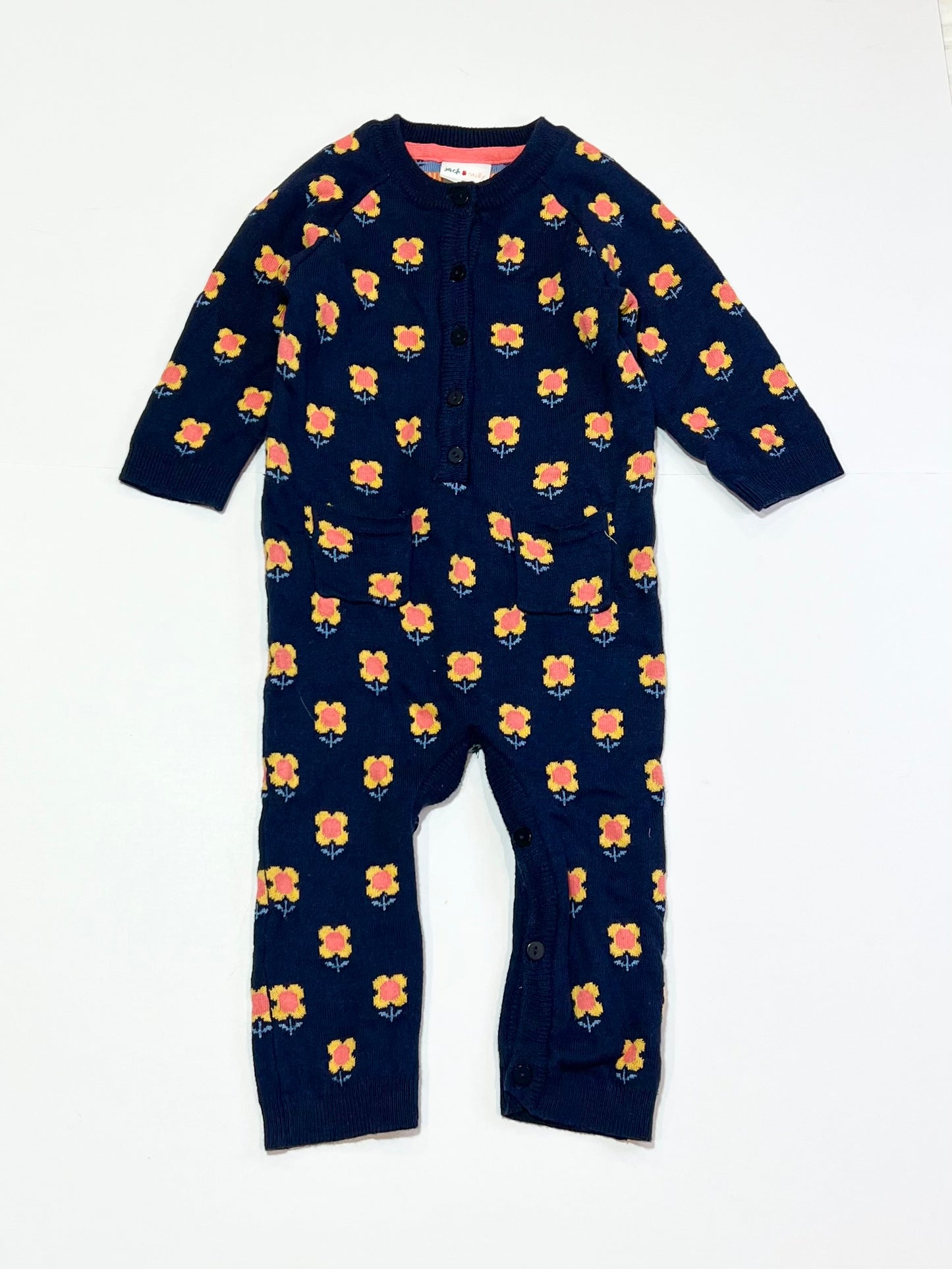 Floral knit onesie - Size 0