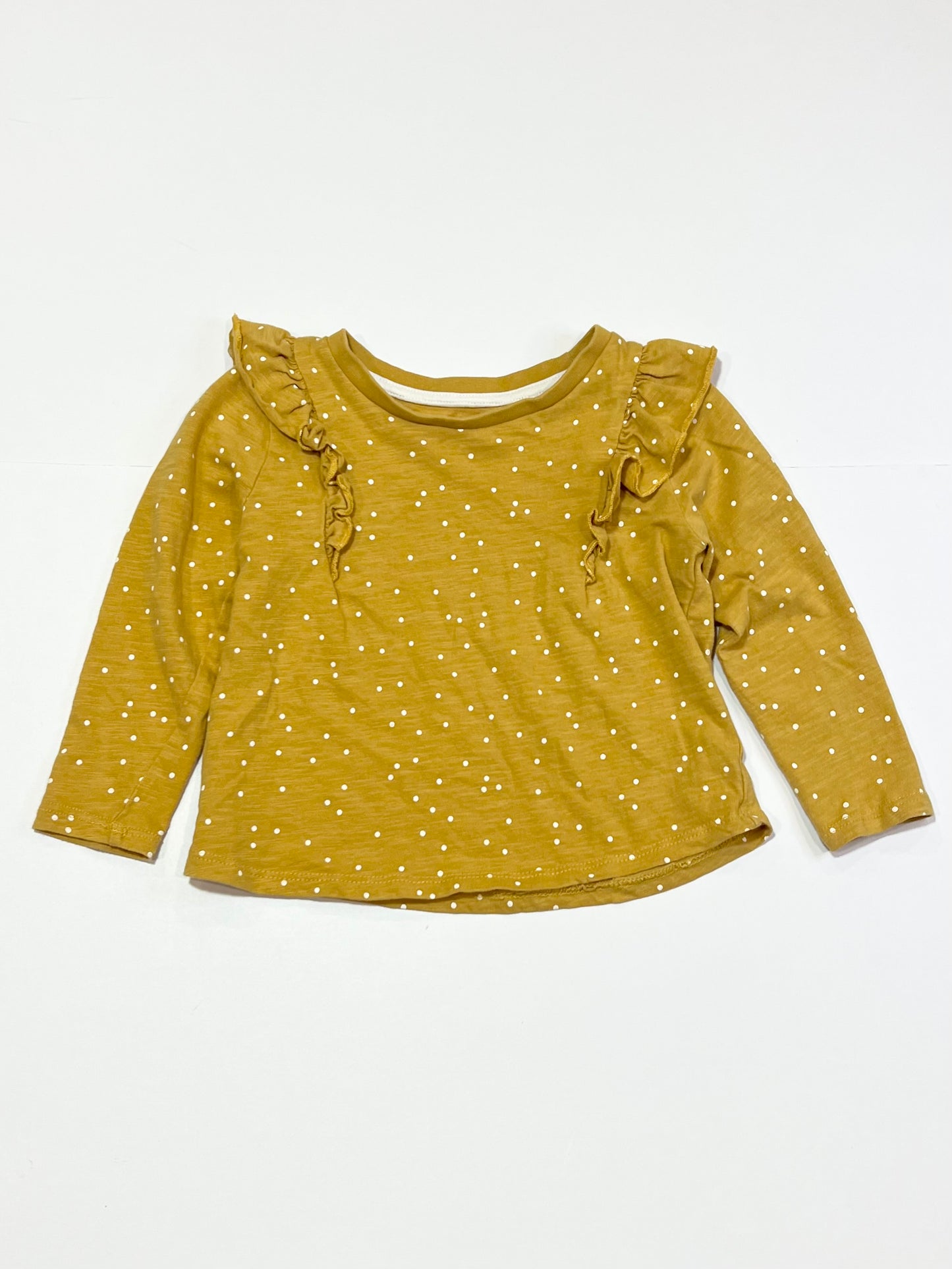 Spotty mustard top - Size 2