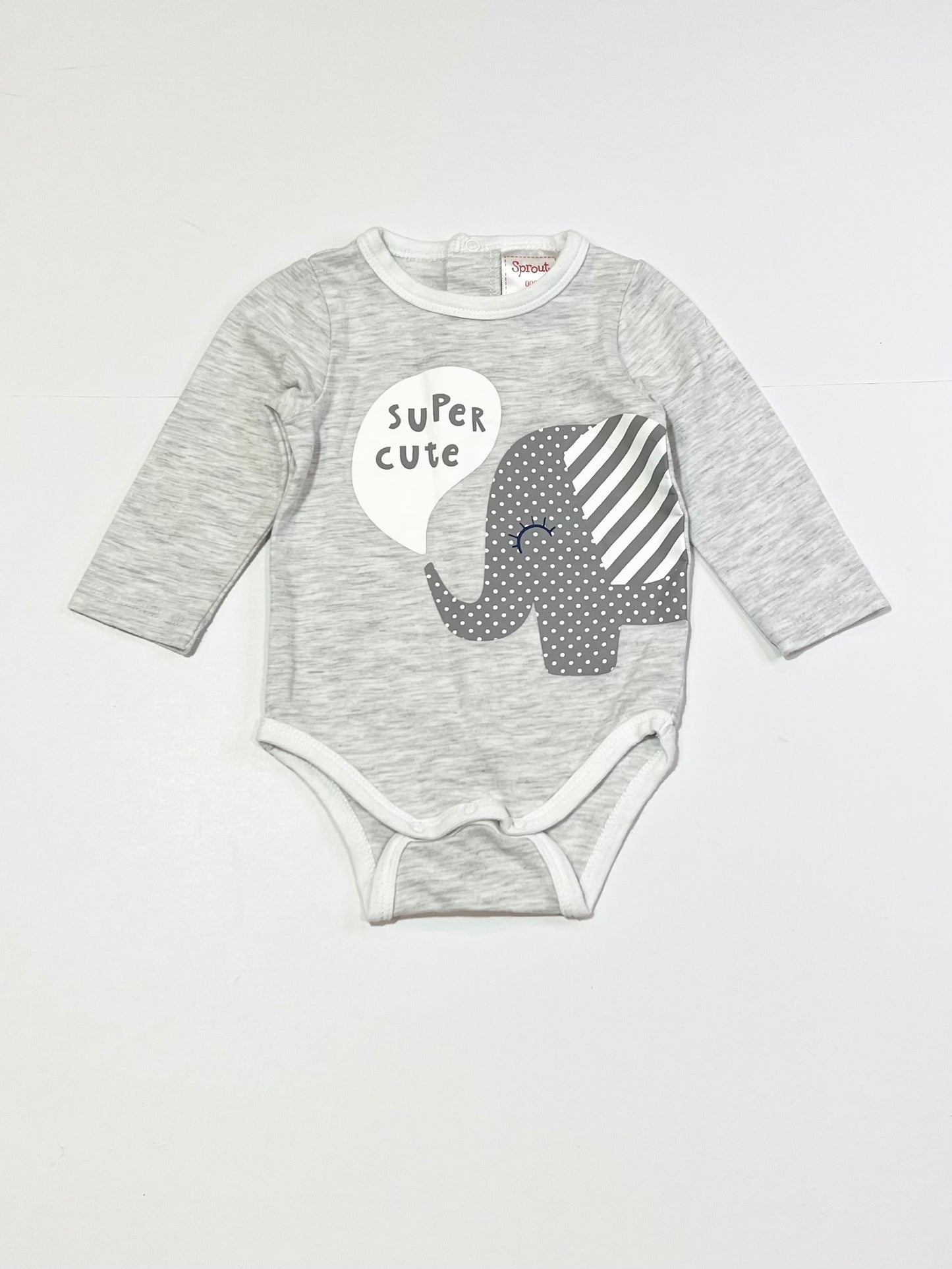 Grey elephant bodysuit - Size 000