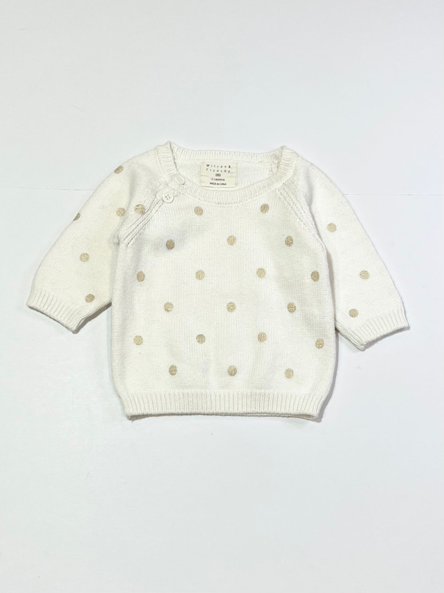 Gold spot knit jumper - Size 000