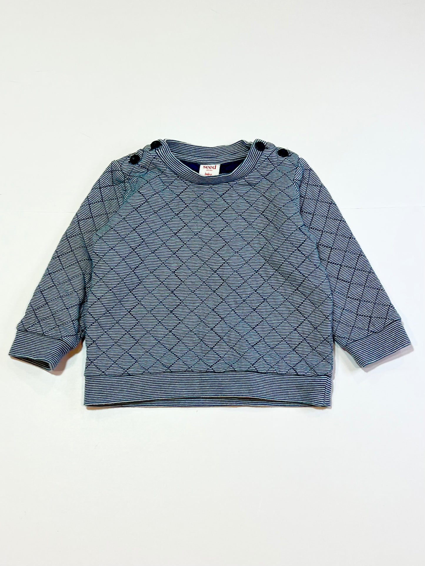 Striped quilted sweater - Size 1
