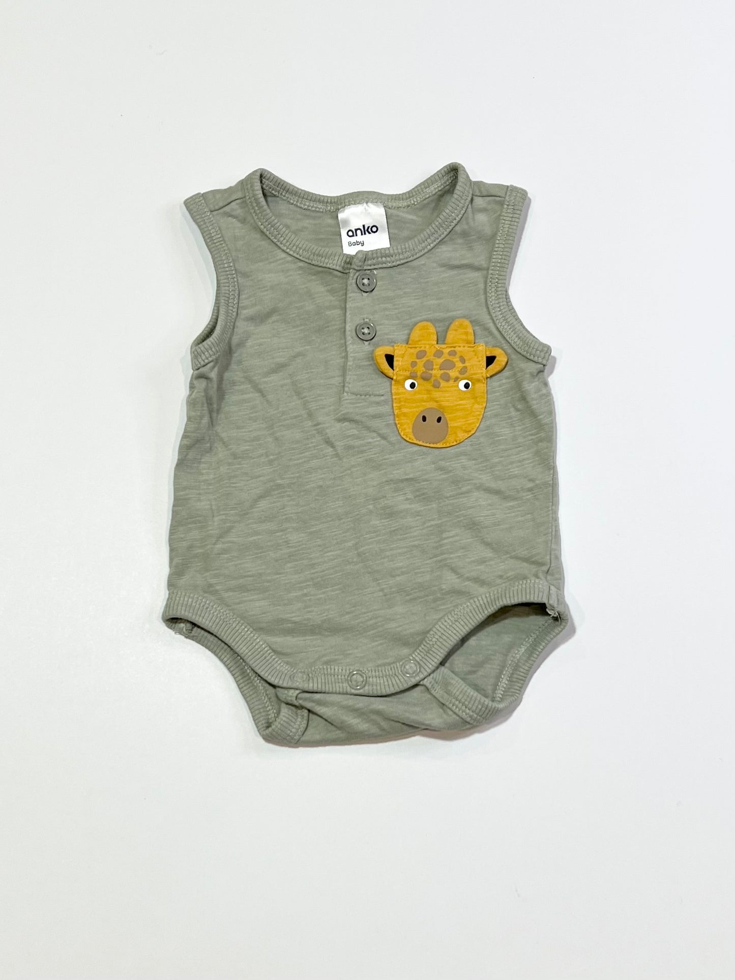 Green giraffe bodysuit - Size 0000
