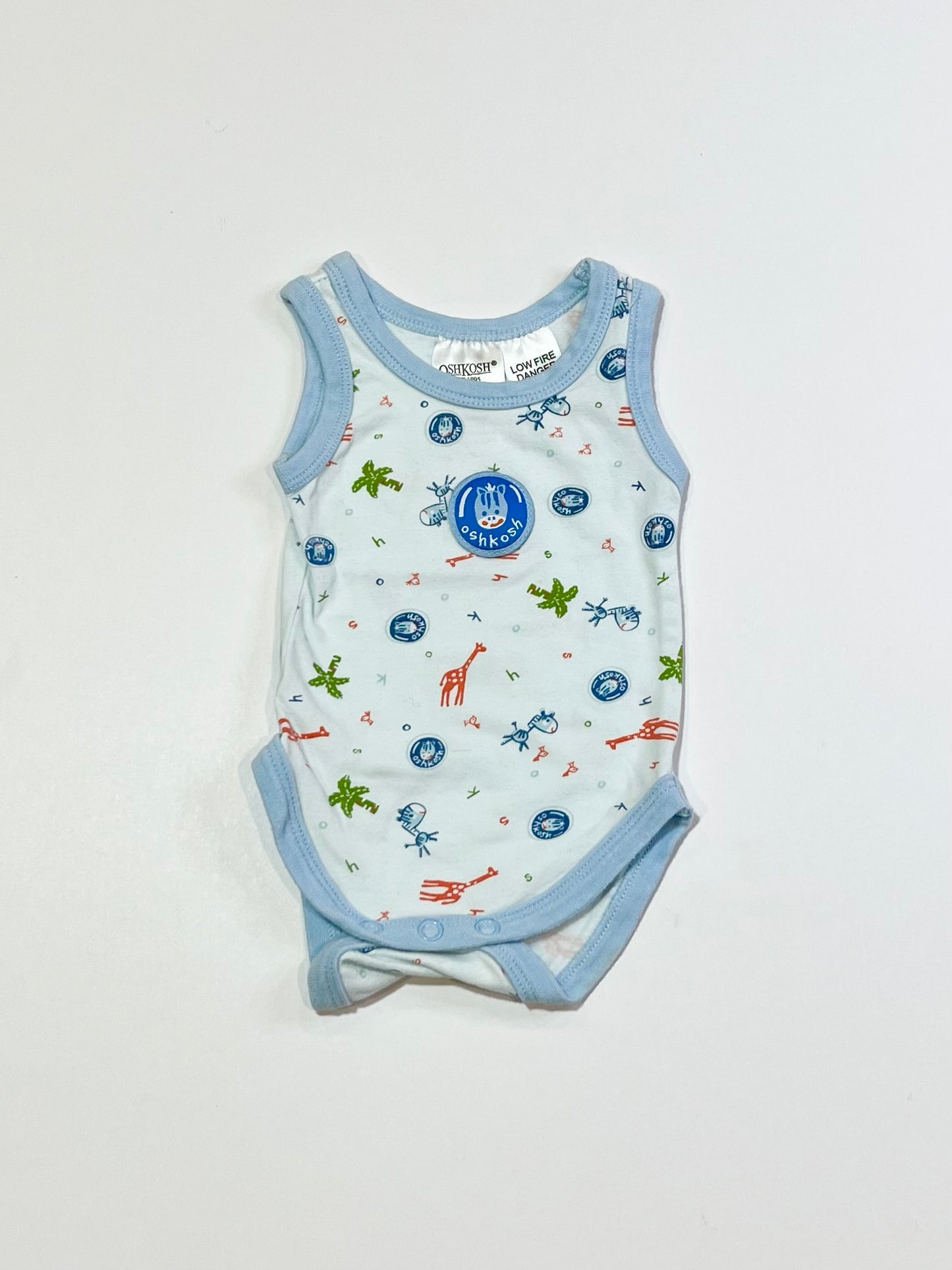 Blue giraffe bodysuit - Size 0000