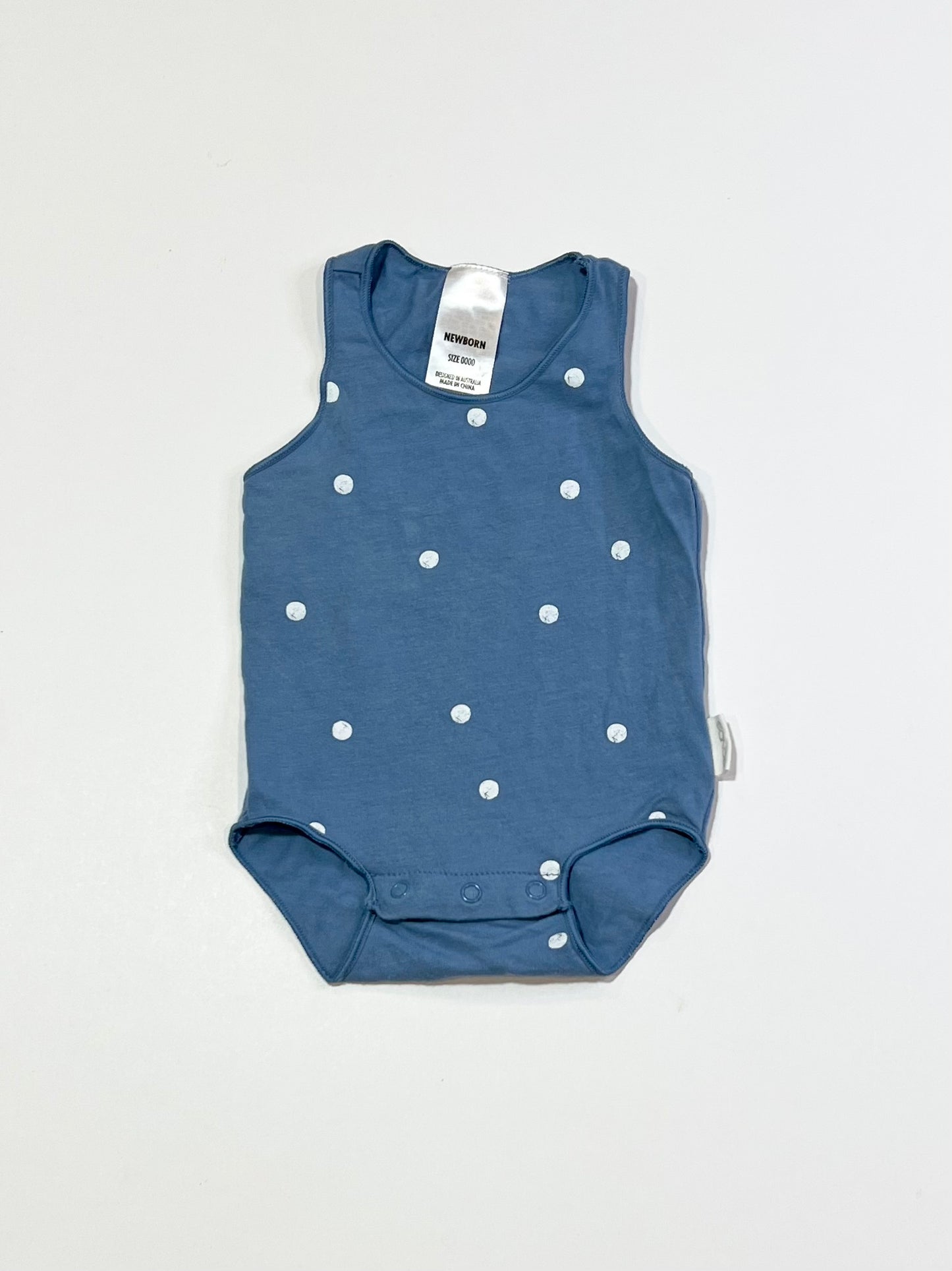 Blue spotty bodysuit - Size 0000