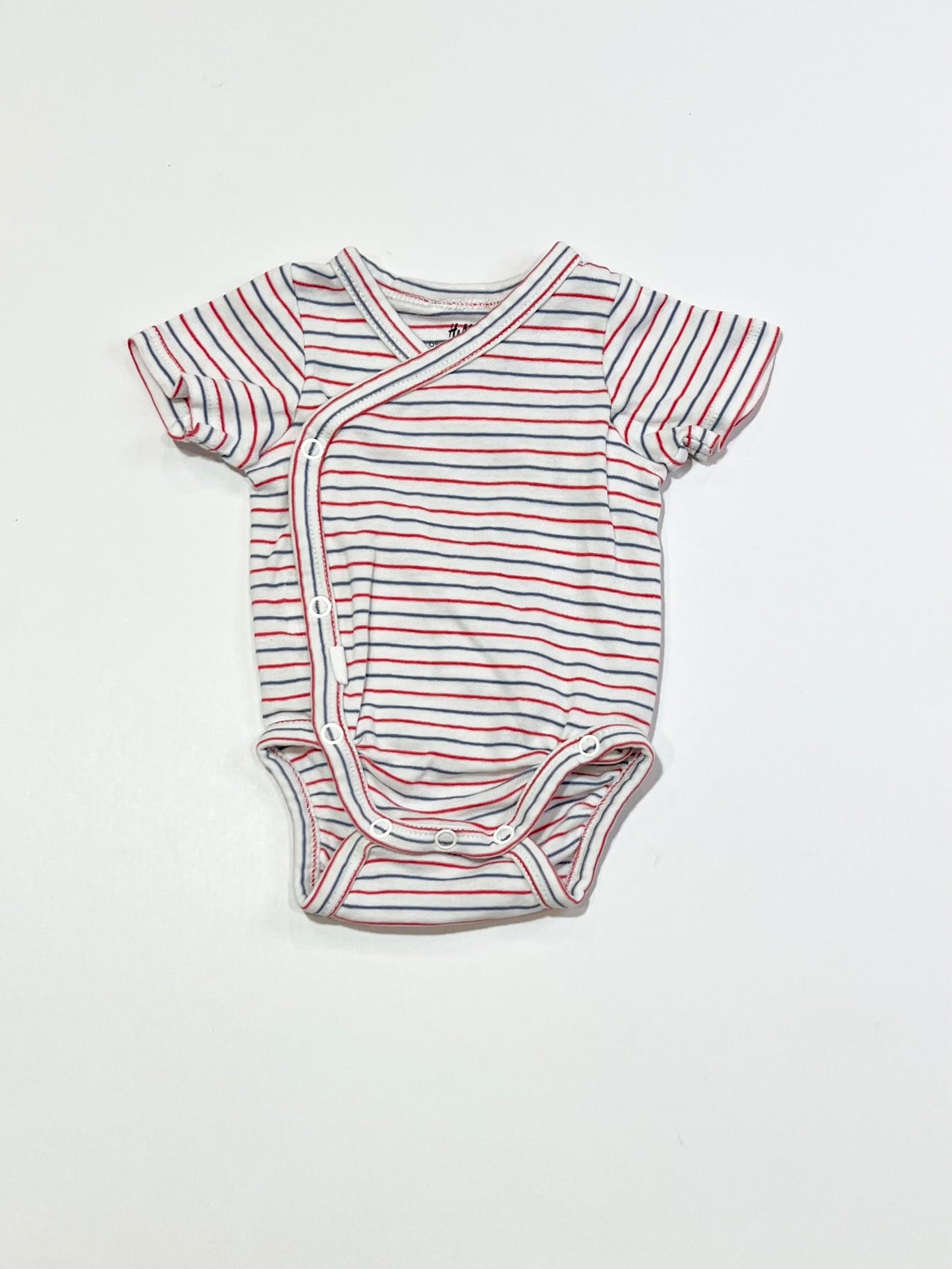 Striped cross-over bodysuit - Size 0000