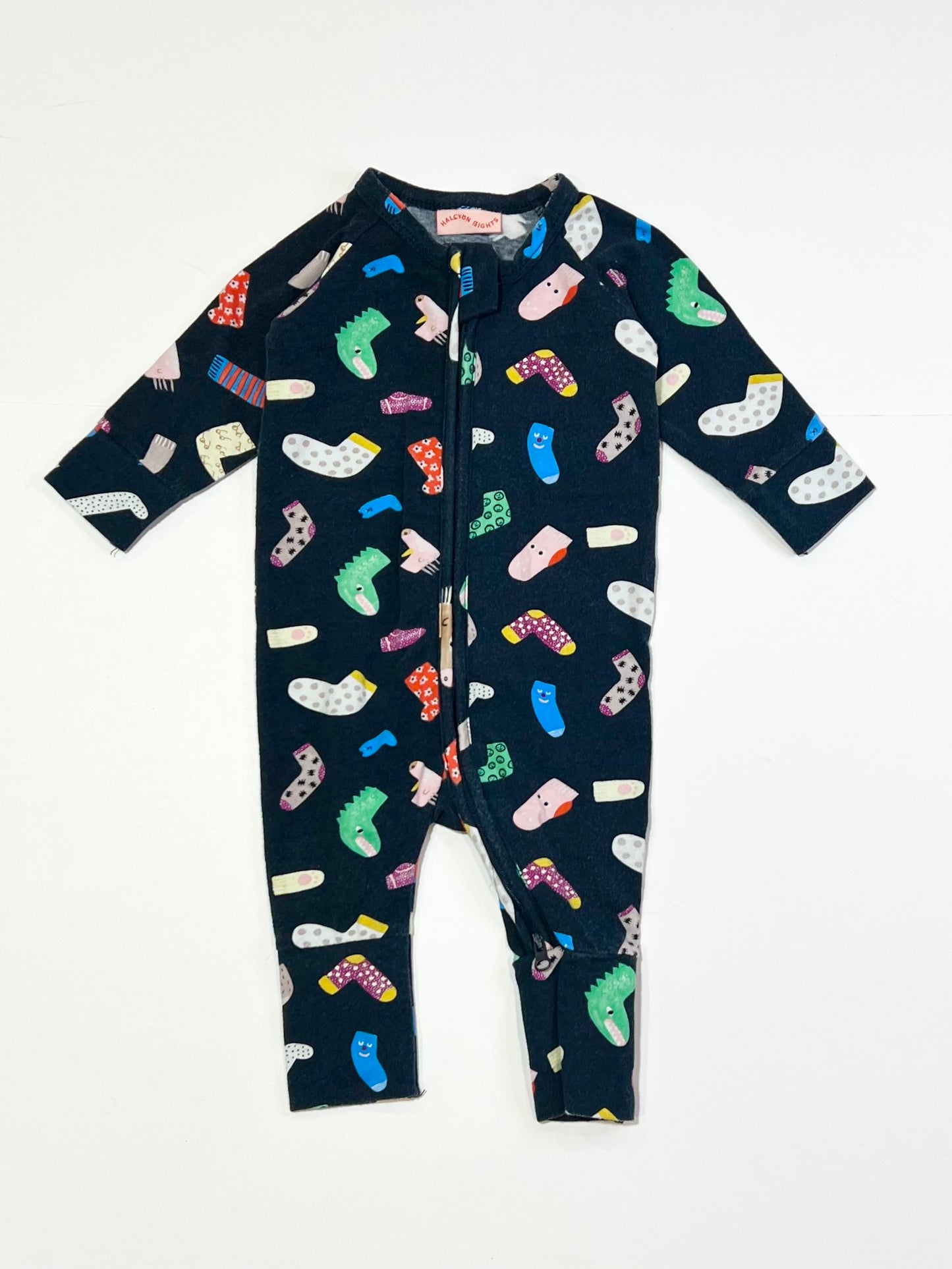 Lost Socks zip onesie - Size 0000