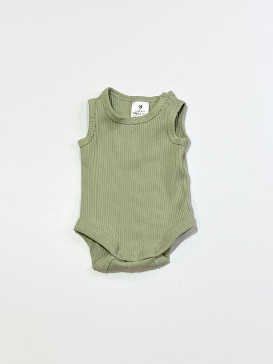 Green ribbed bodysuit - Size 00000