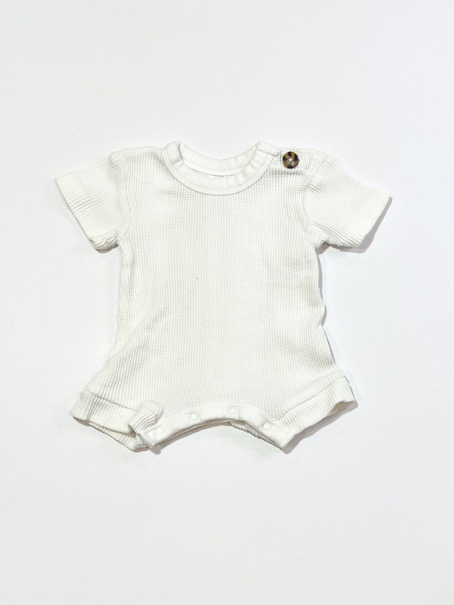 White waffle romper - Size 00000