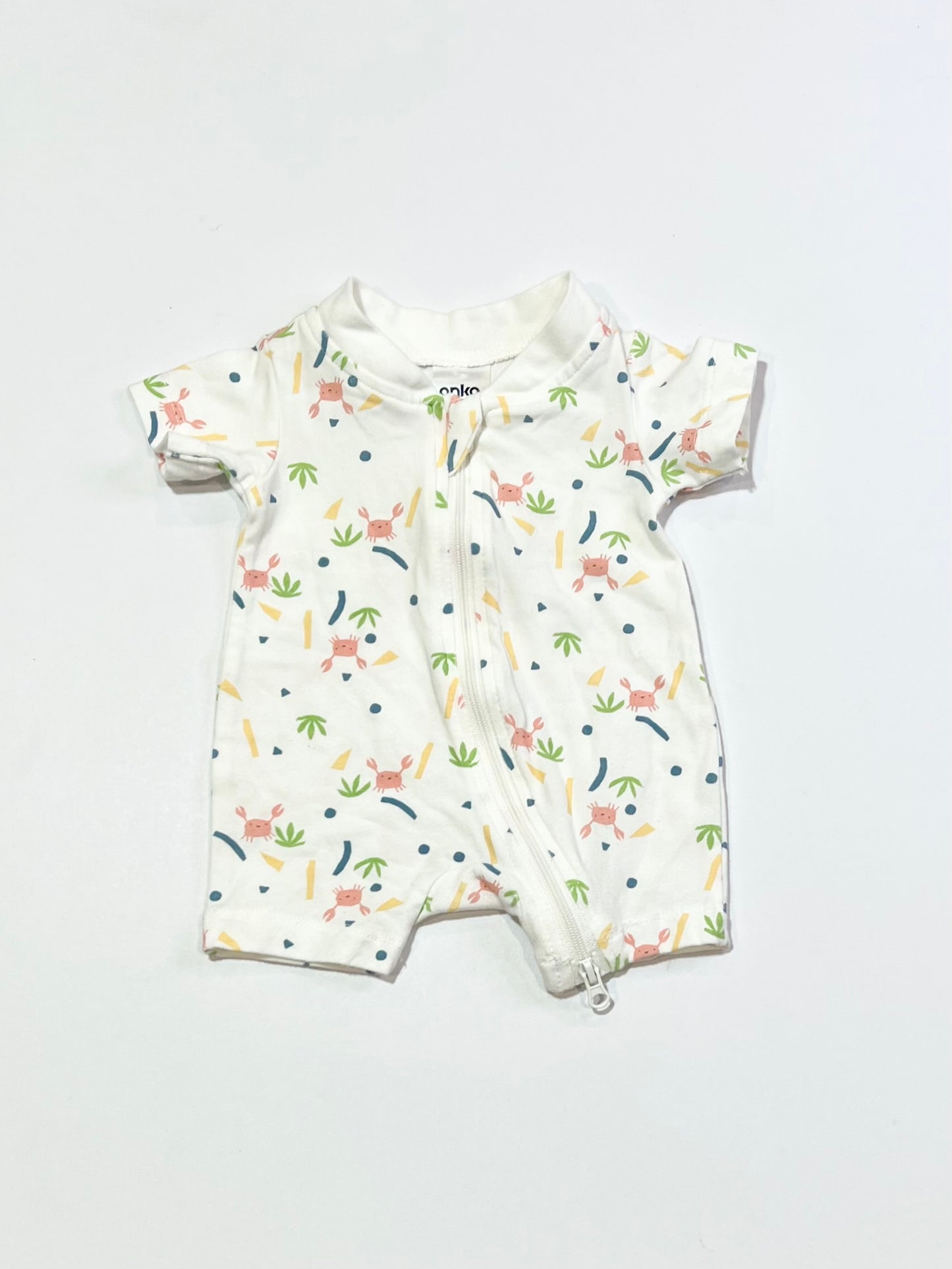 Crabby zip romper - Size 00000