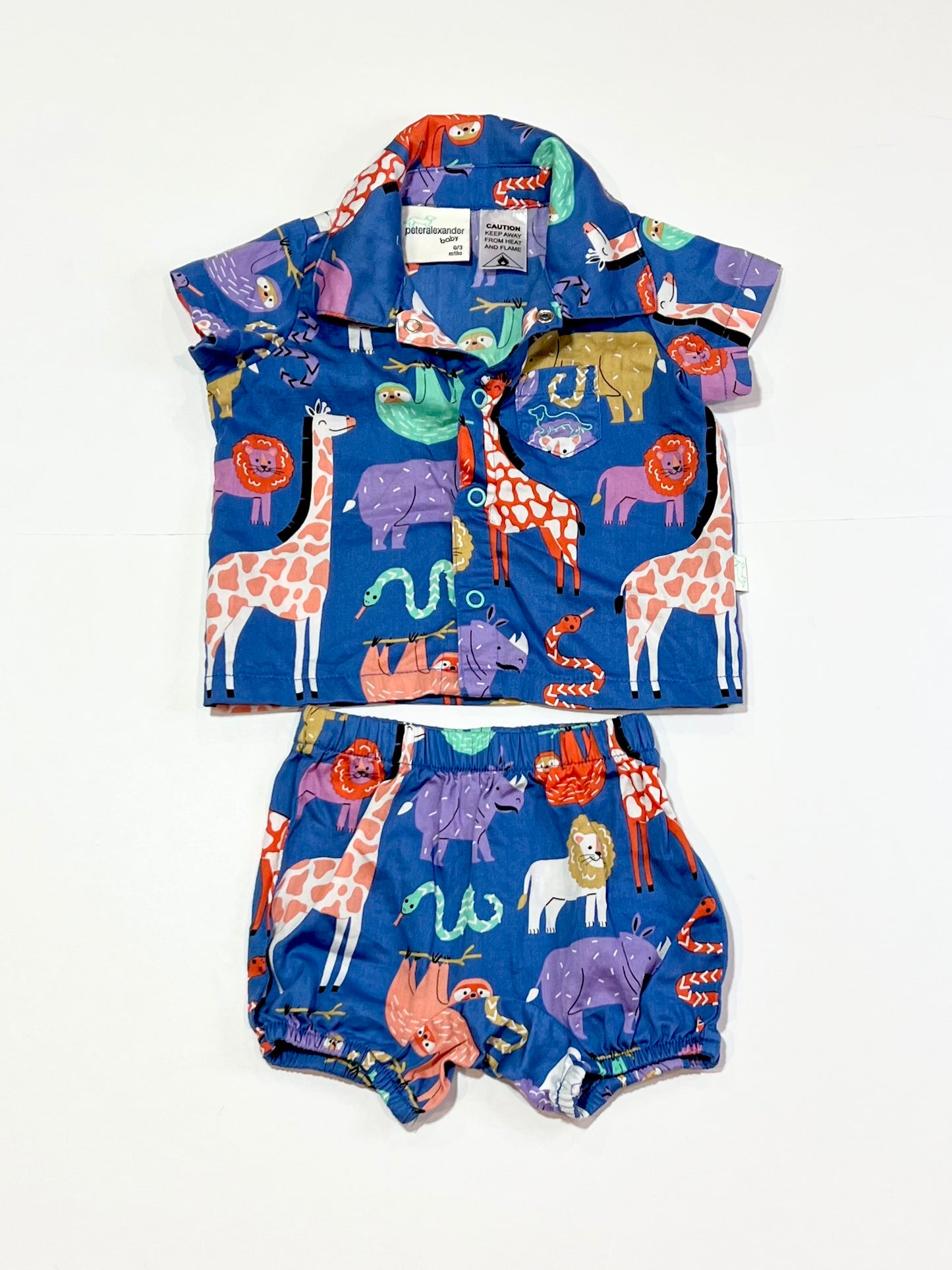 Blue animals pyjamas - Size 000
