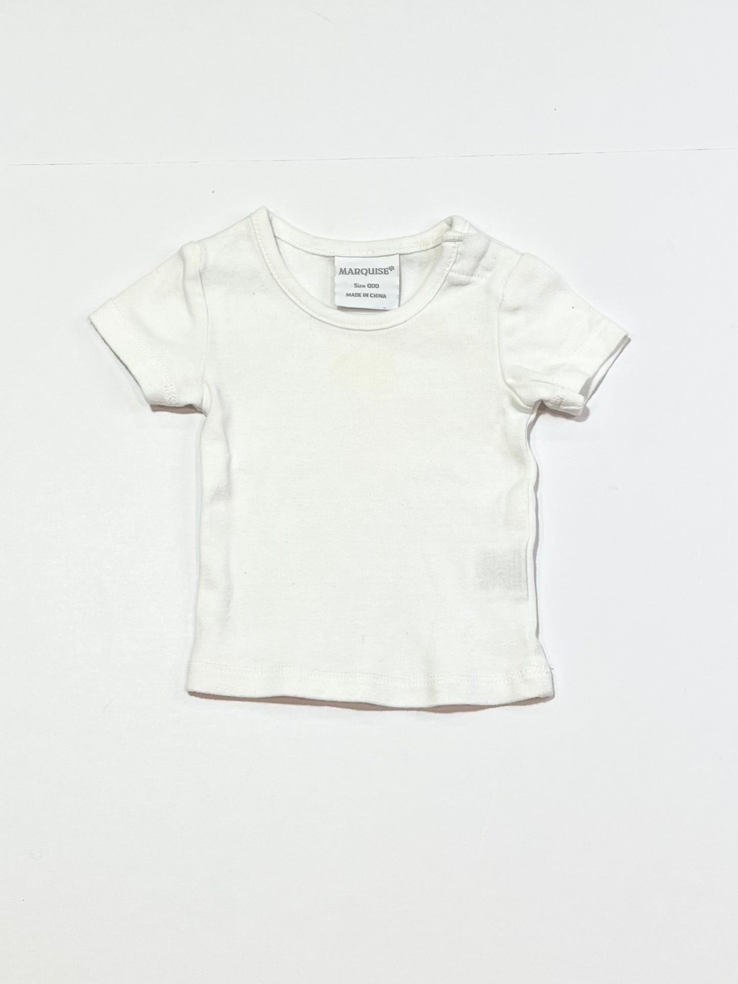 White ribbed tee - Size 000