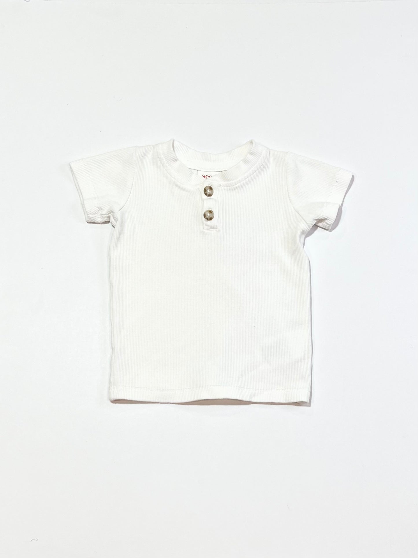 Ribbed henley tee - Size 000